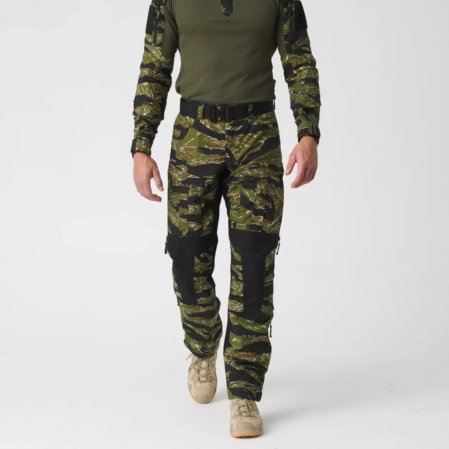 Helikon-Tex MCDU Polycotton Stretch Rip-Stop Housut - Tiger Stripe / Black