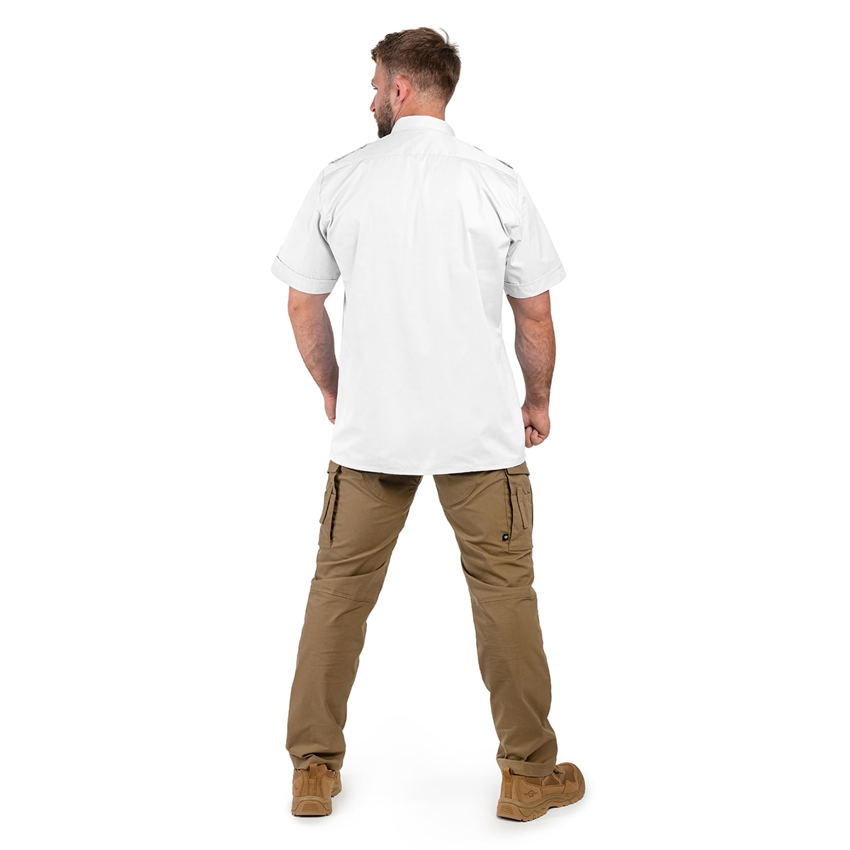 Mil-Tec Service Short Sleeve Shirt paita - White