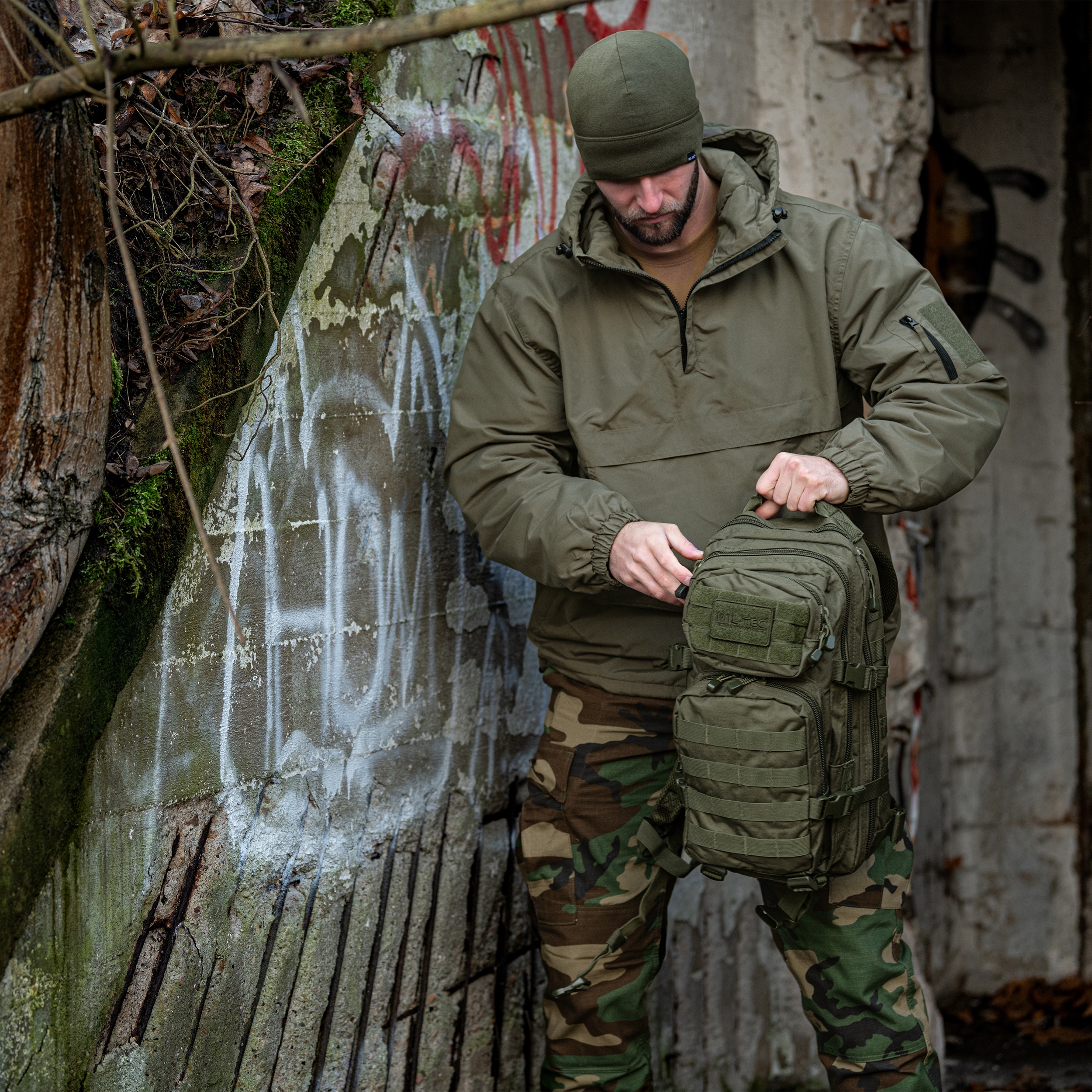Mil-Tec Assault Pack Small 20 l reppu - Olive