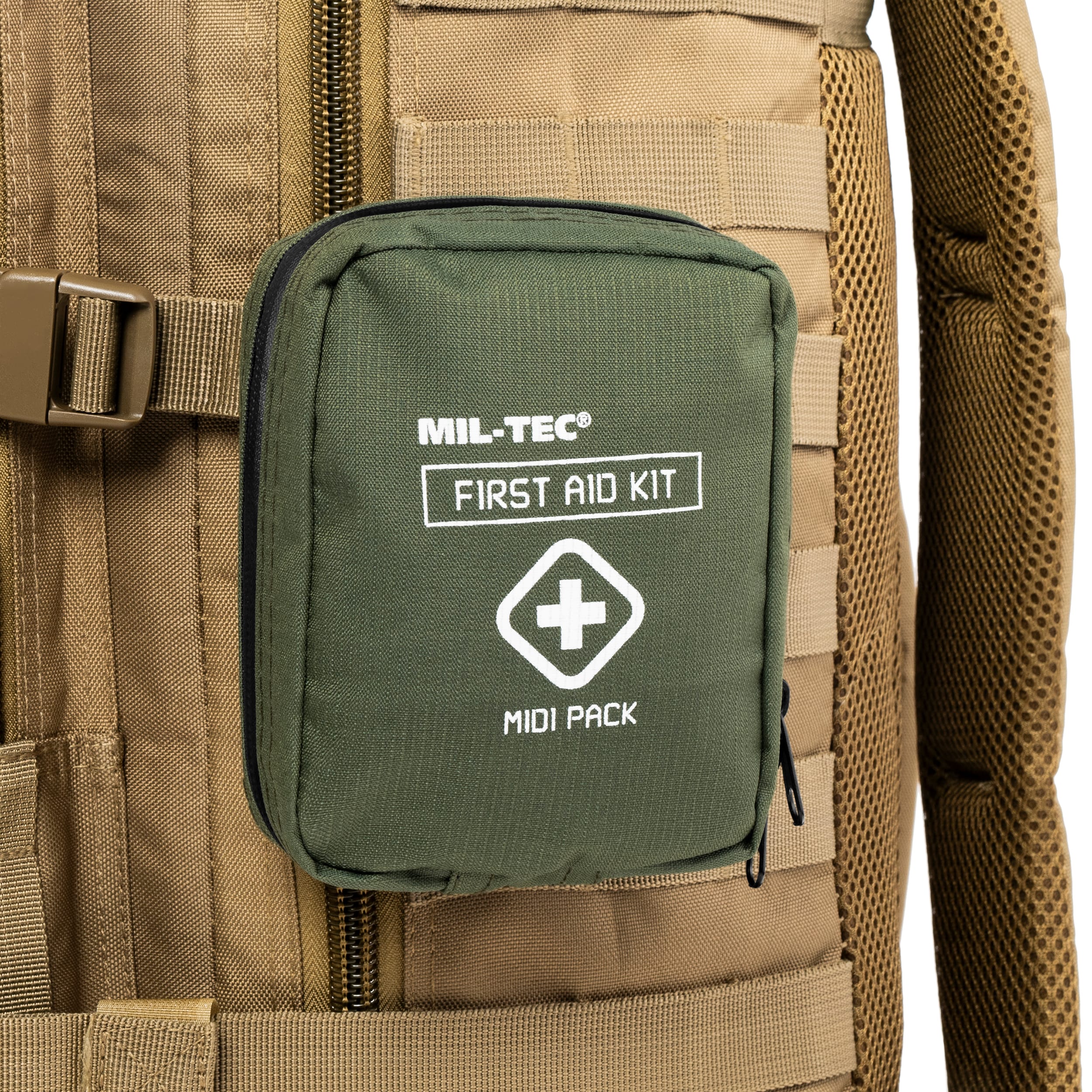 Mil-Tec First Aid Kit Midi Pack Ensiapupakkaus - Olive