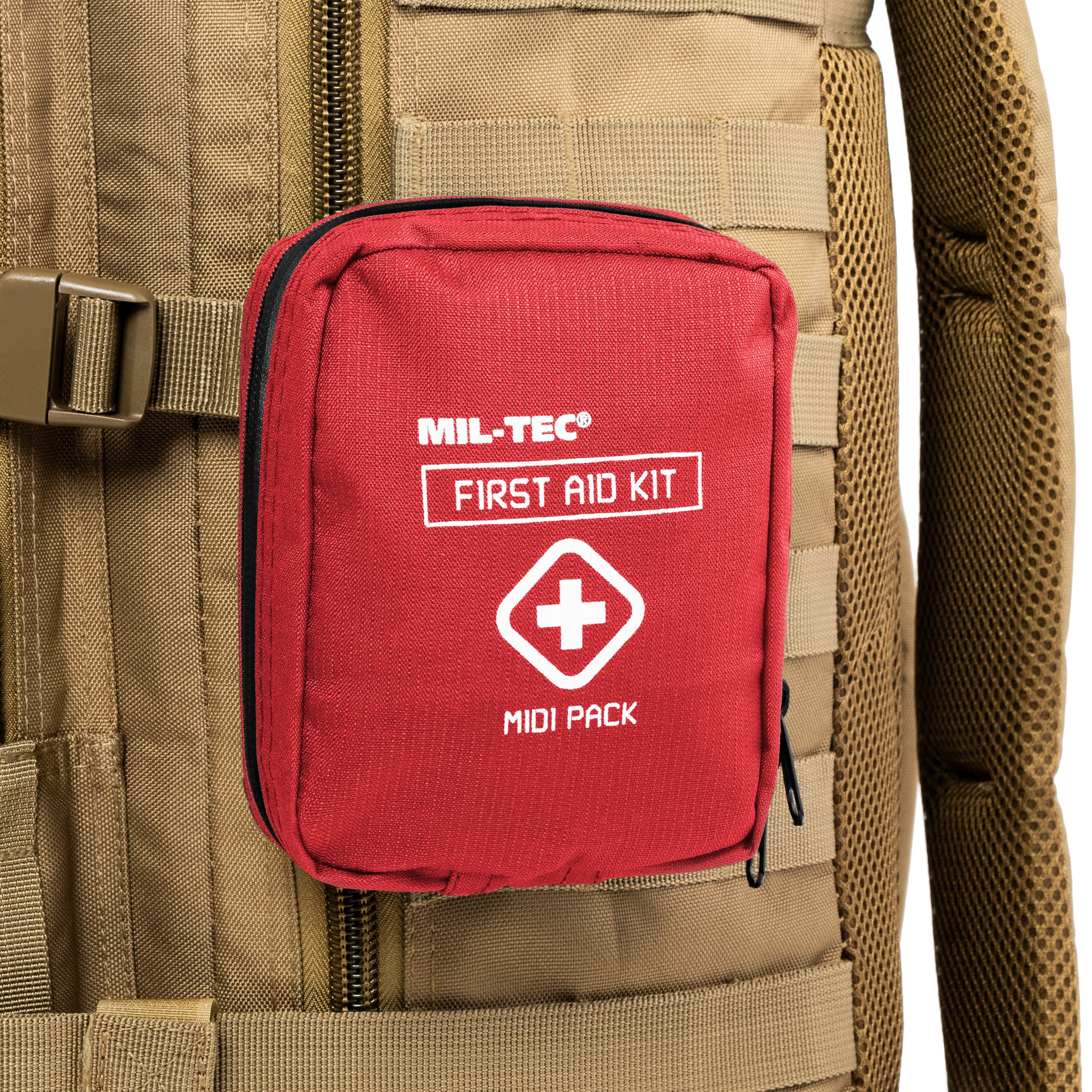 Mil-Tec First Aid Kit Midi Pack Ensiapupakkaus - Red