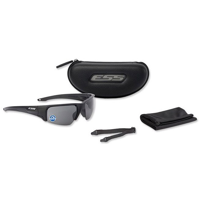 ESS Crowbar Suojalasit Black/Polarized Mirrored Gray