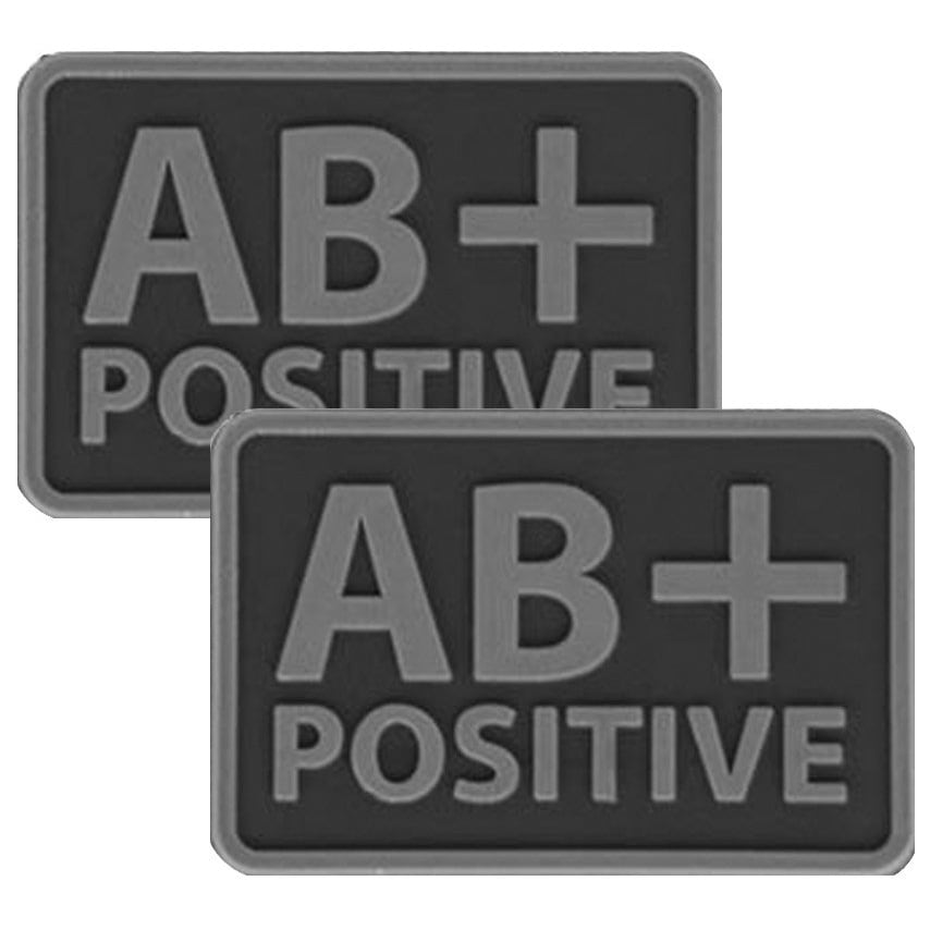 Embleemi veriryhmä AB Rh+ Black - 2 kpl