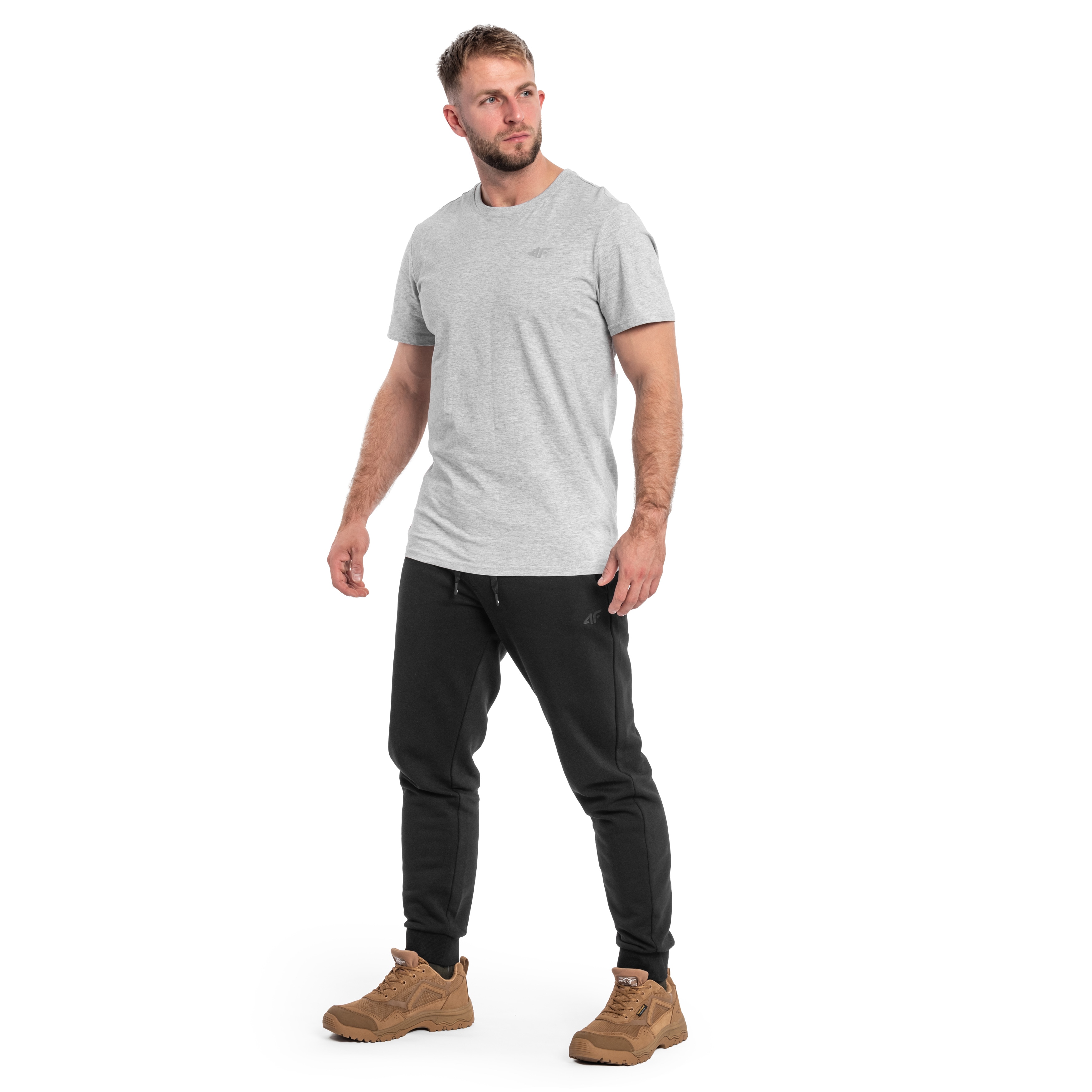 4F TTSHM0876 T-paita - Cool Light Grey Melange