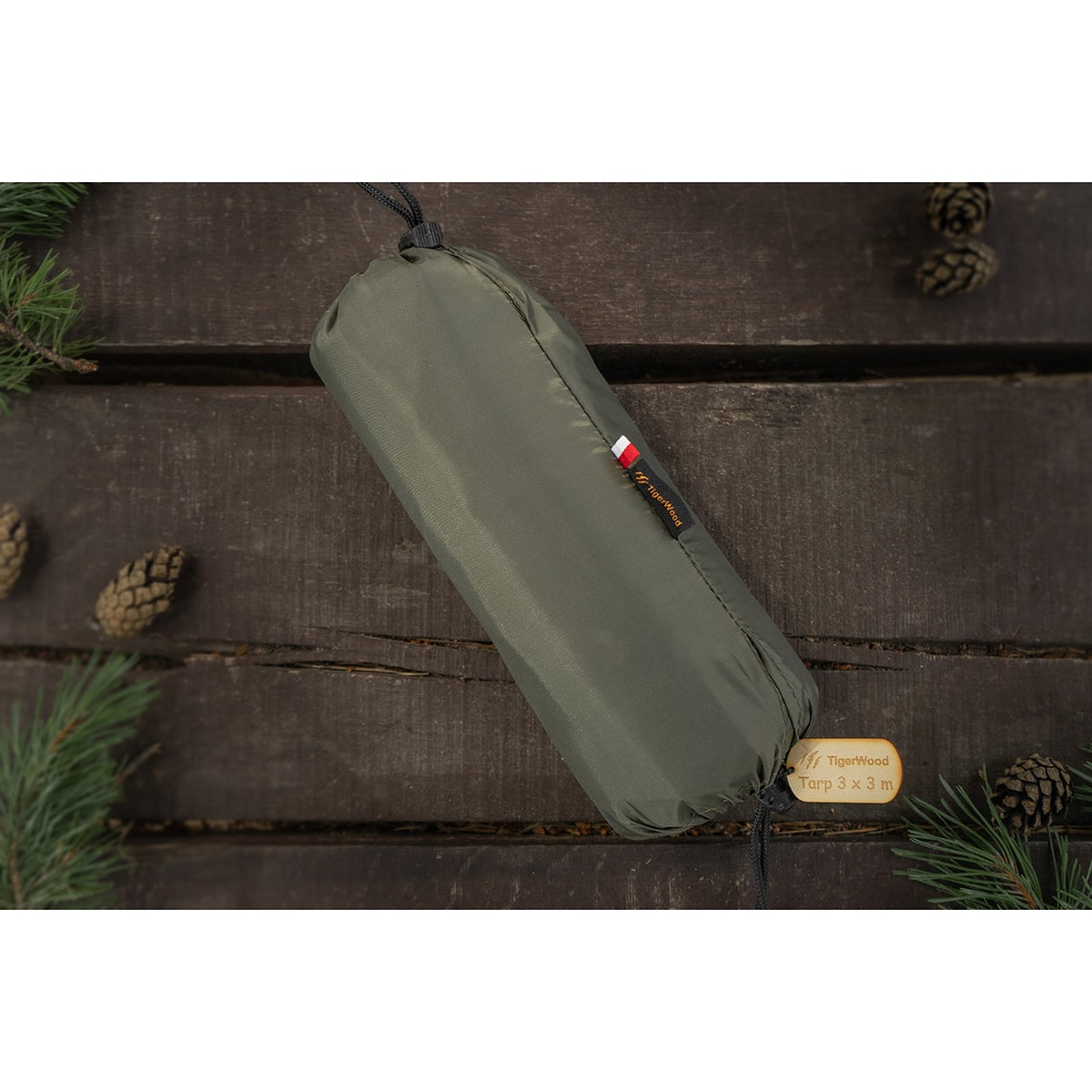 TigerWood Termo Tarp 3x3 - Olive - Biwakointisuojapeite