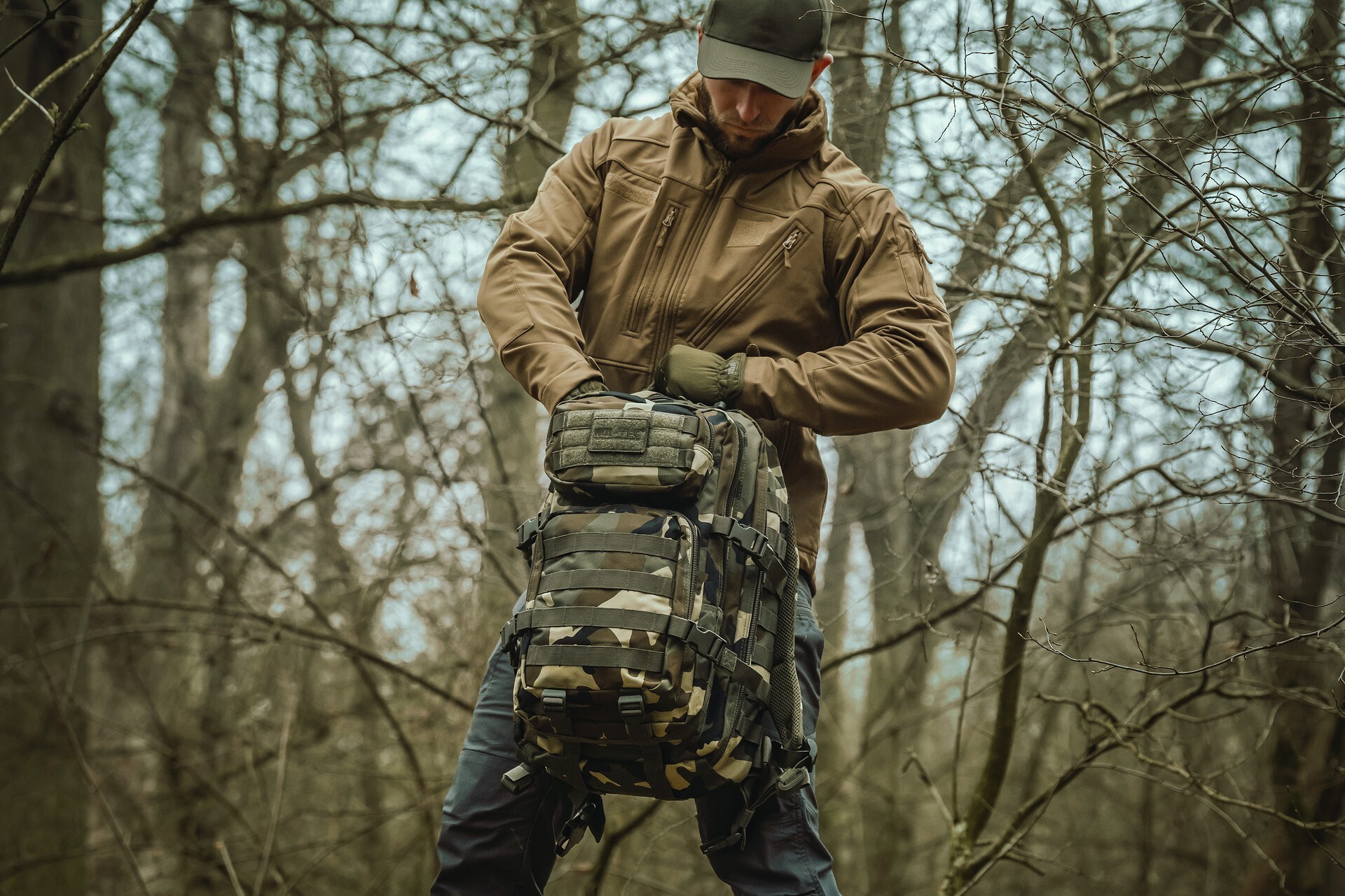 Mil-Tec Assault Pack Large 36 l Reppu - Woodland