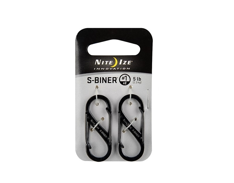 Nite Ize S-Biner 1 Karabiini 2 Pack - Black