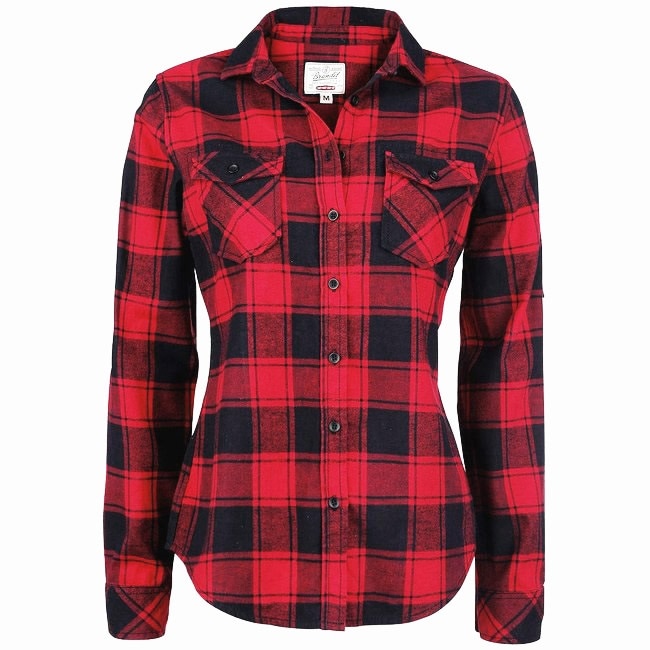 Brandit AMY Naisten Flanellipaita - Red/Black
