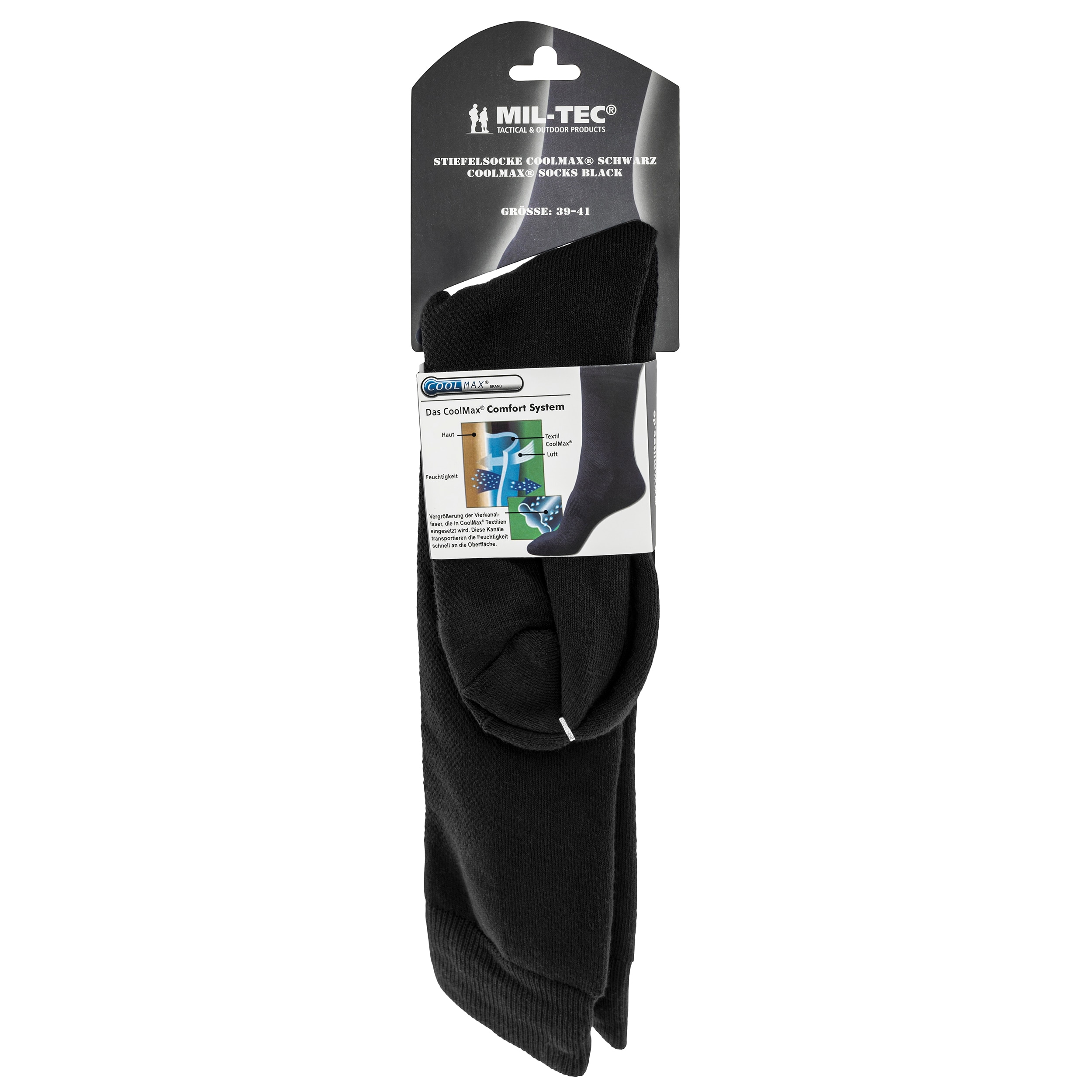 Mil-Tec CoolMax Pitkät sukat - Black