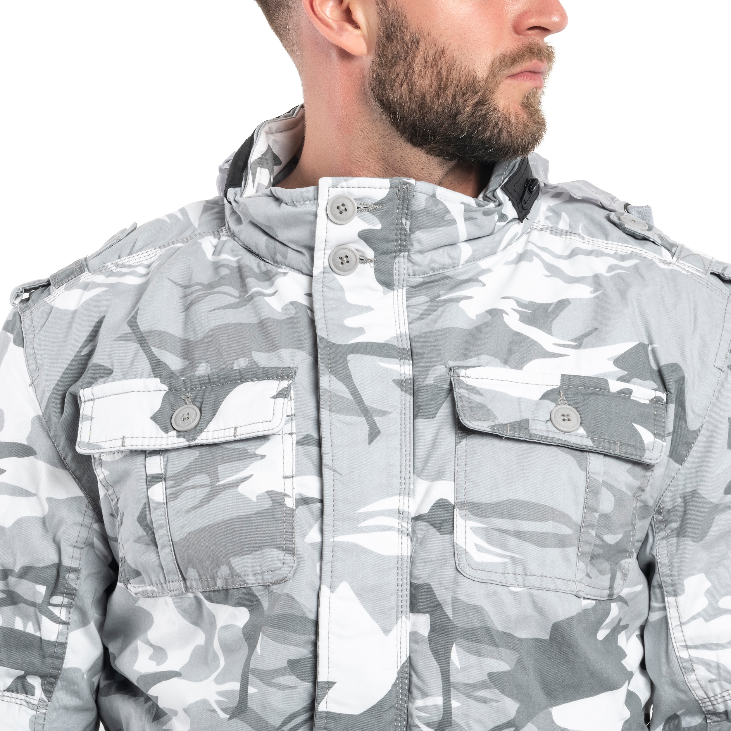 Brandit Britannia Winter Takki - Blizzard Camo
