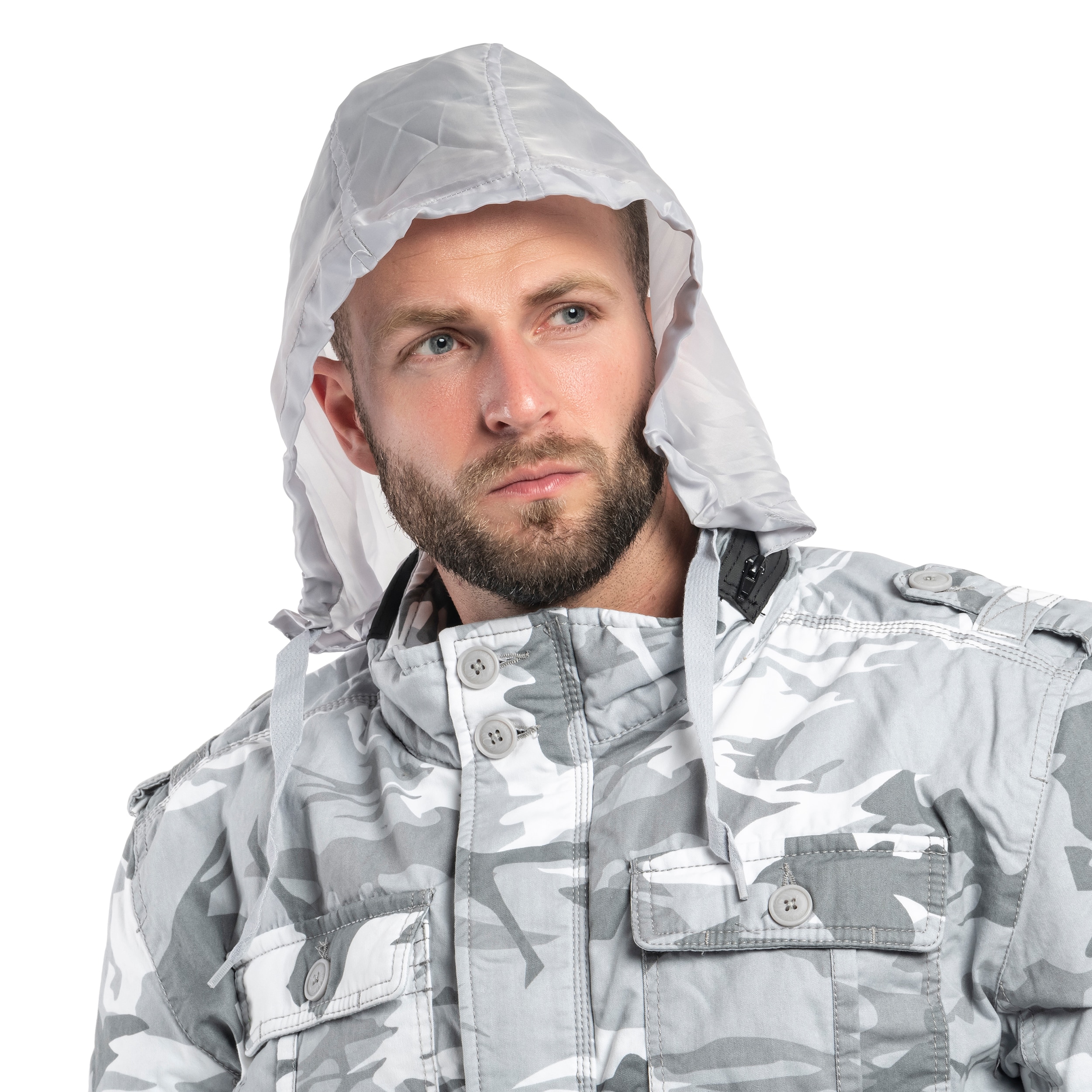 Brandit Britannia Winter Takki - Blizzard Camo
