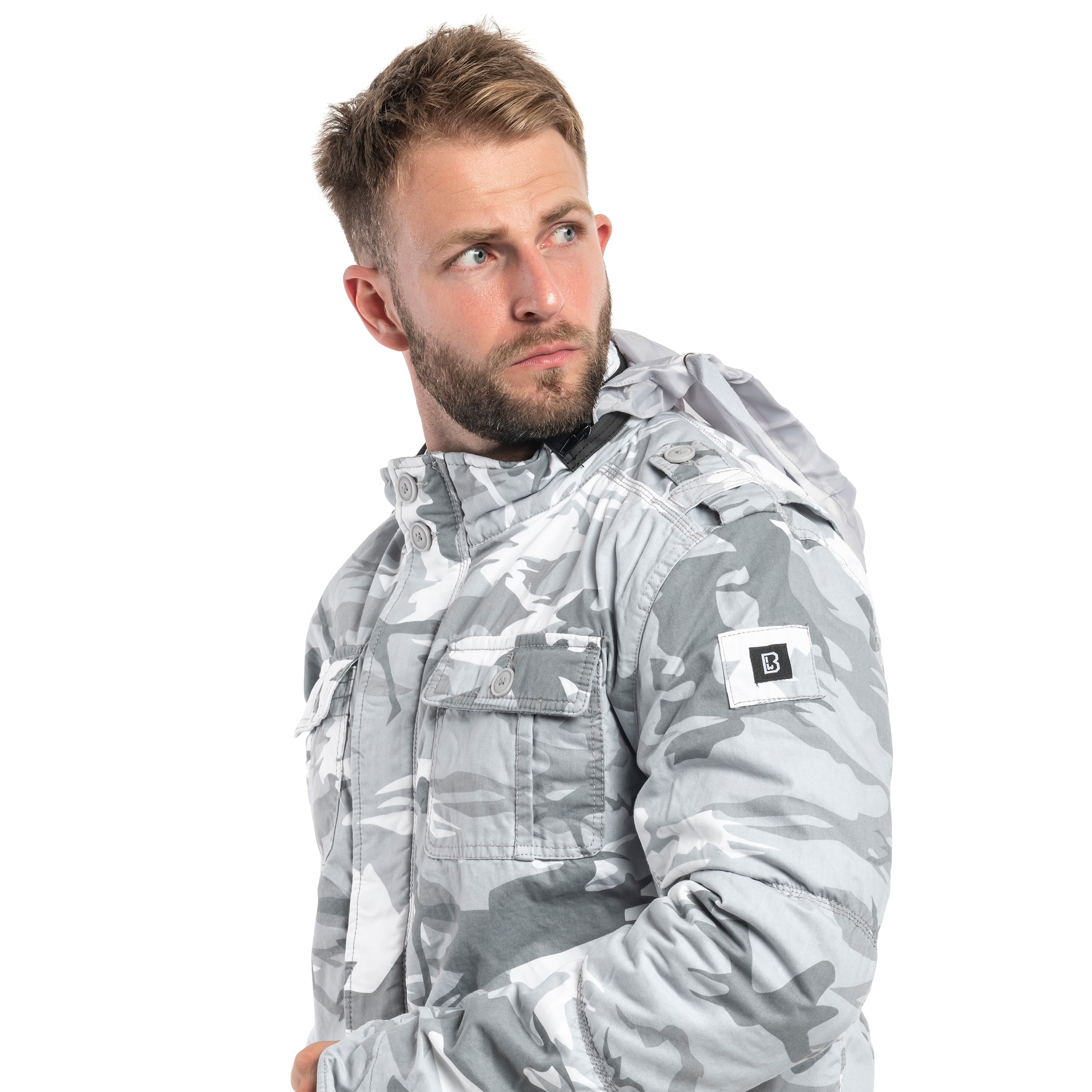 Brandit Britannia Winter Takki - Blizzard Camo