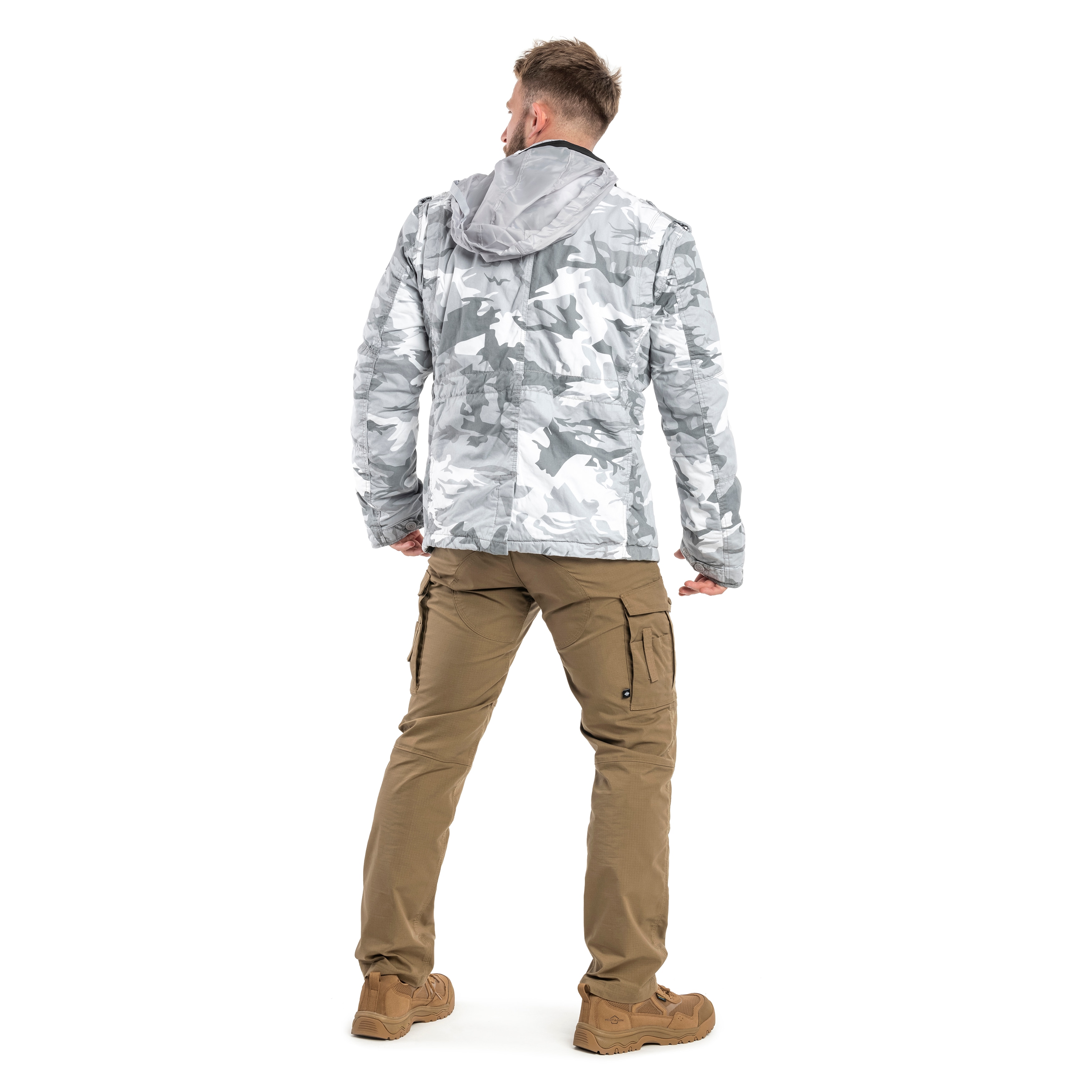 Brandit Britannia Winter Takki - Blizzard Camo