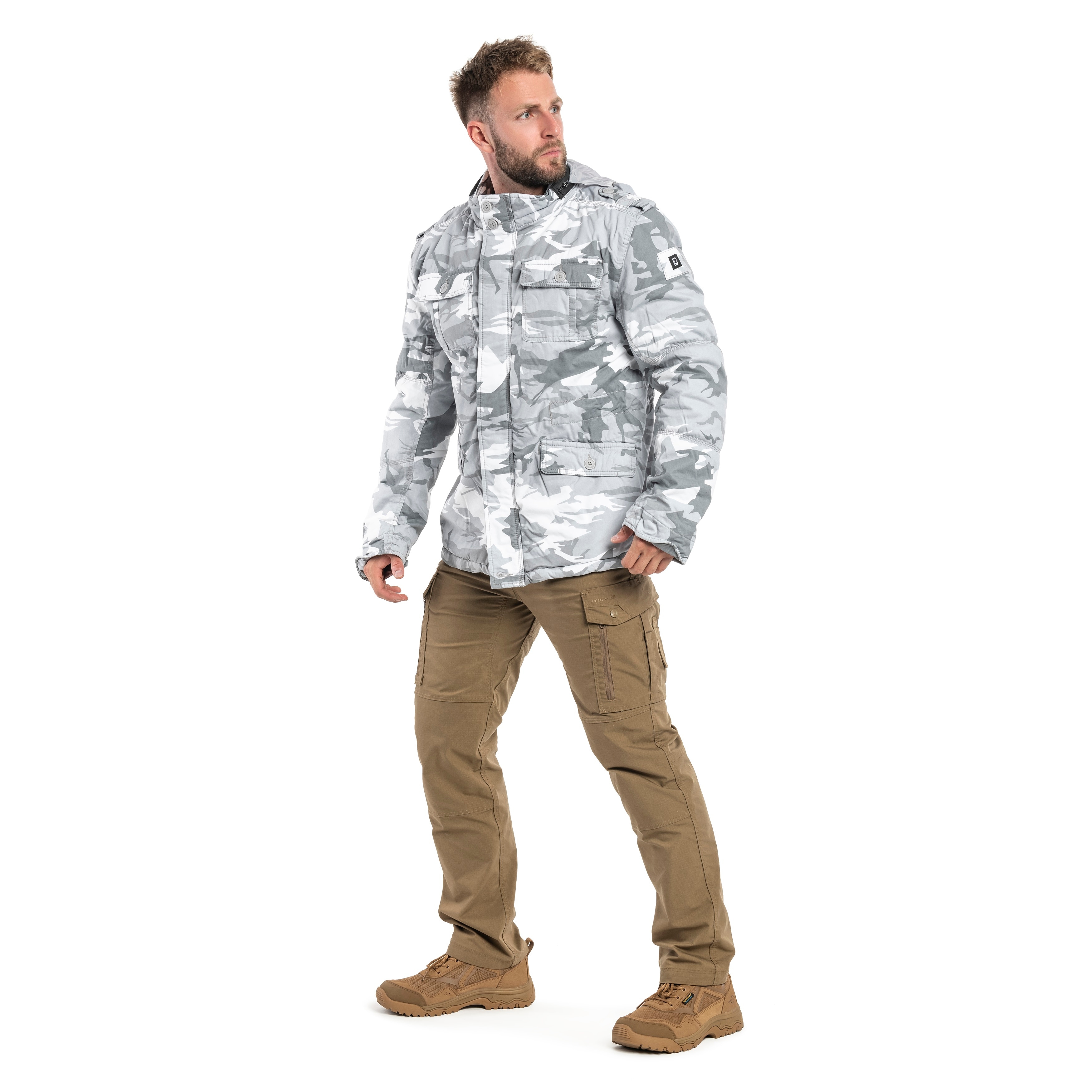 Brandit Britannia Winter Takki - Blizzard Camo
