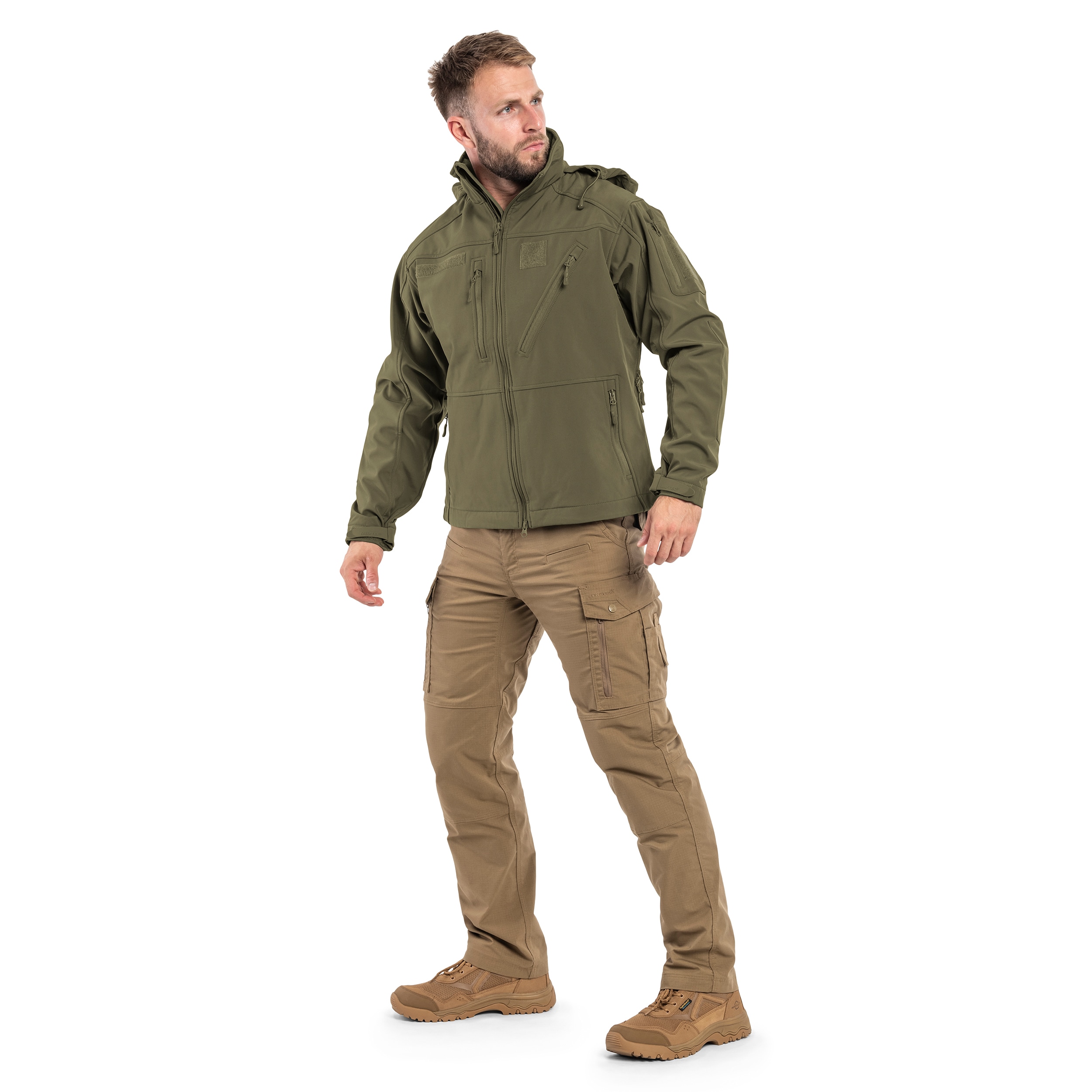Mil-Tec SCU 14 Softshell -takki - Ranger Green