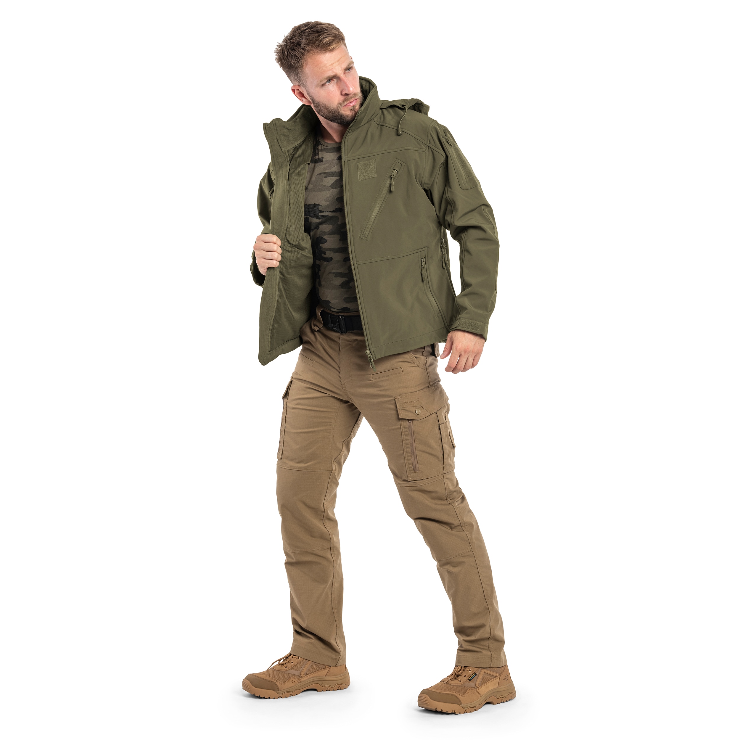 Mil-Tec SCU 14 Softshell -takki - Ranger Green