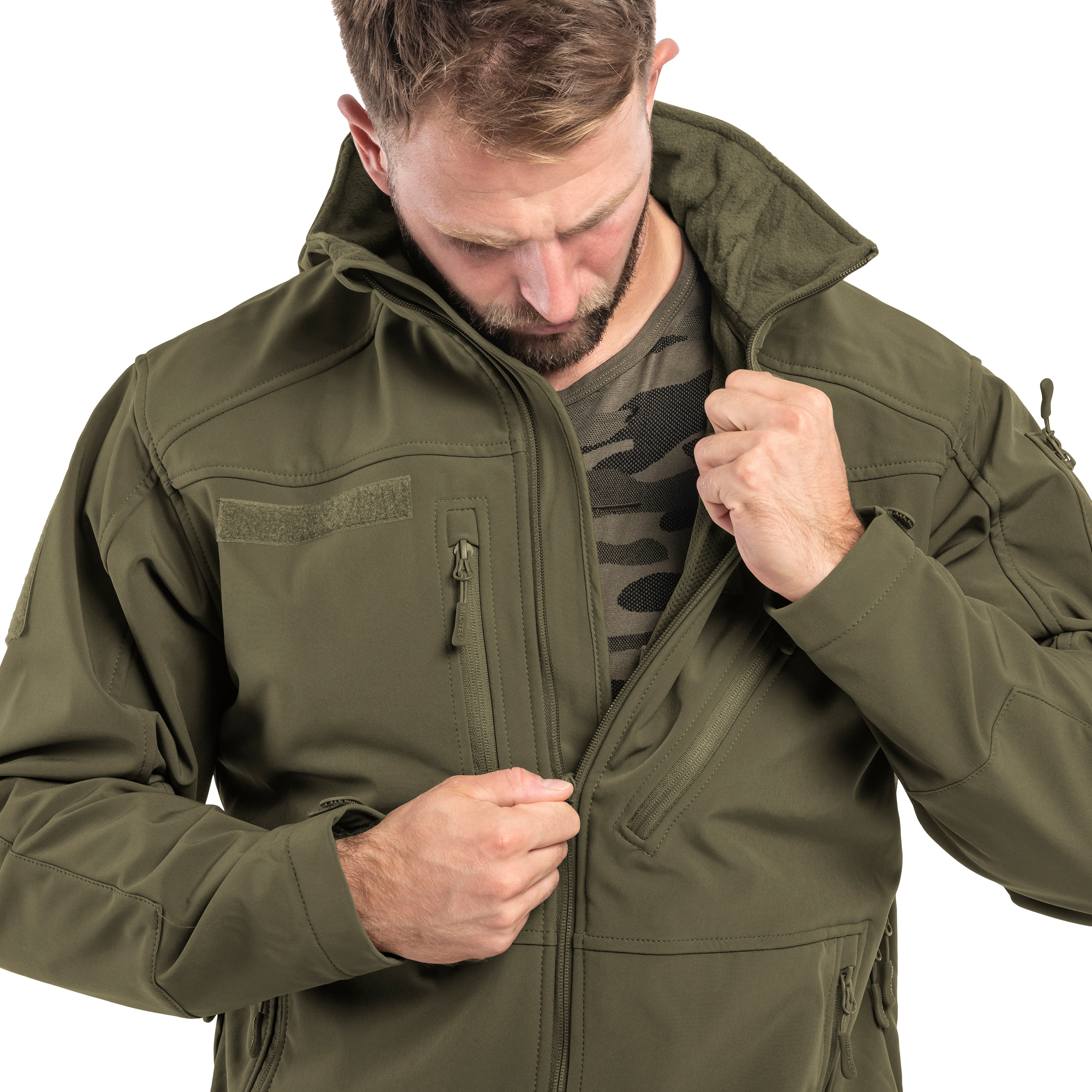 Mil-Tec SCU 14 Softshell -takki - Ranger Green