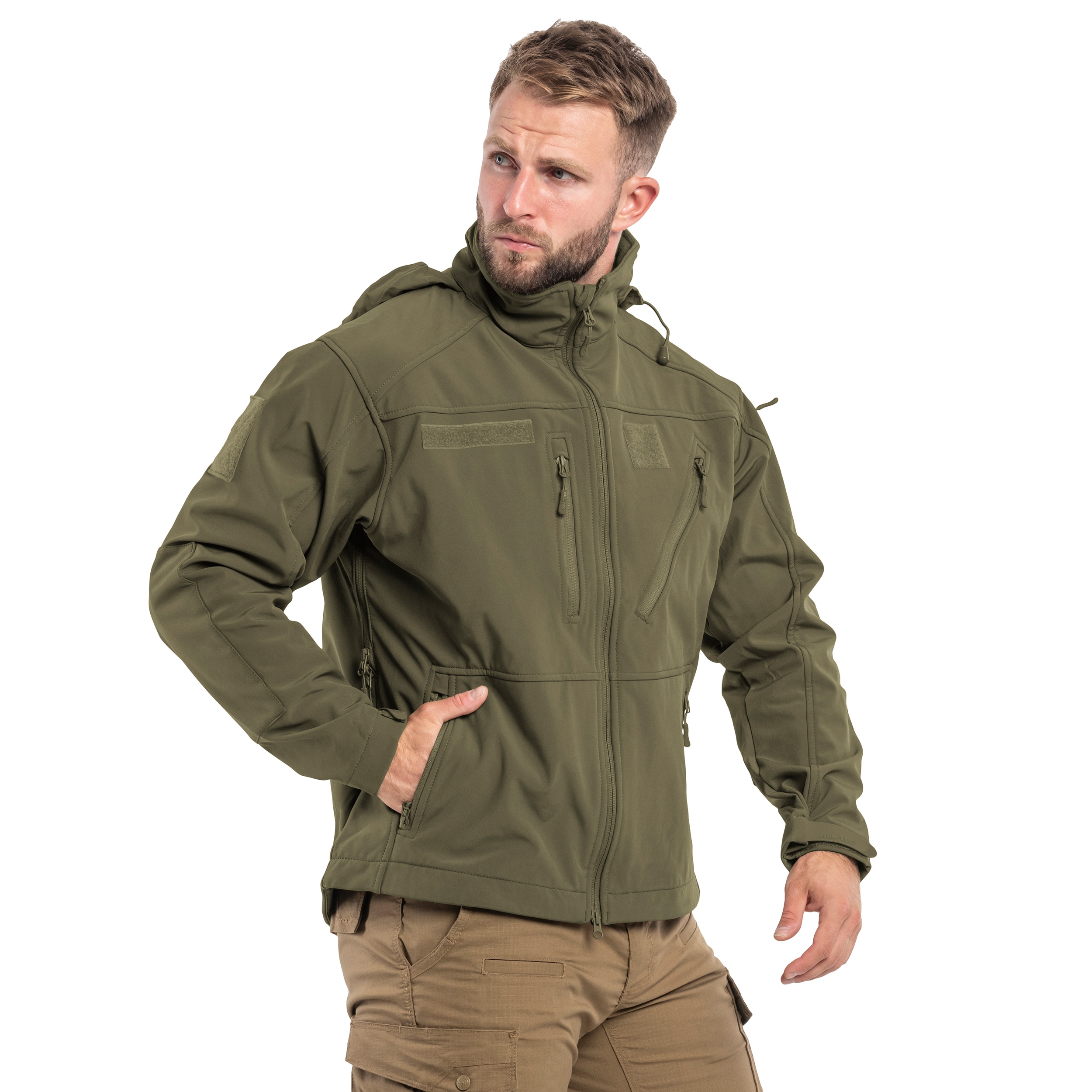 Mil-Tec SCU 14 Softshell -takki - Ranger Green