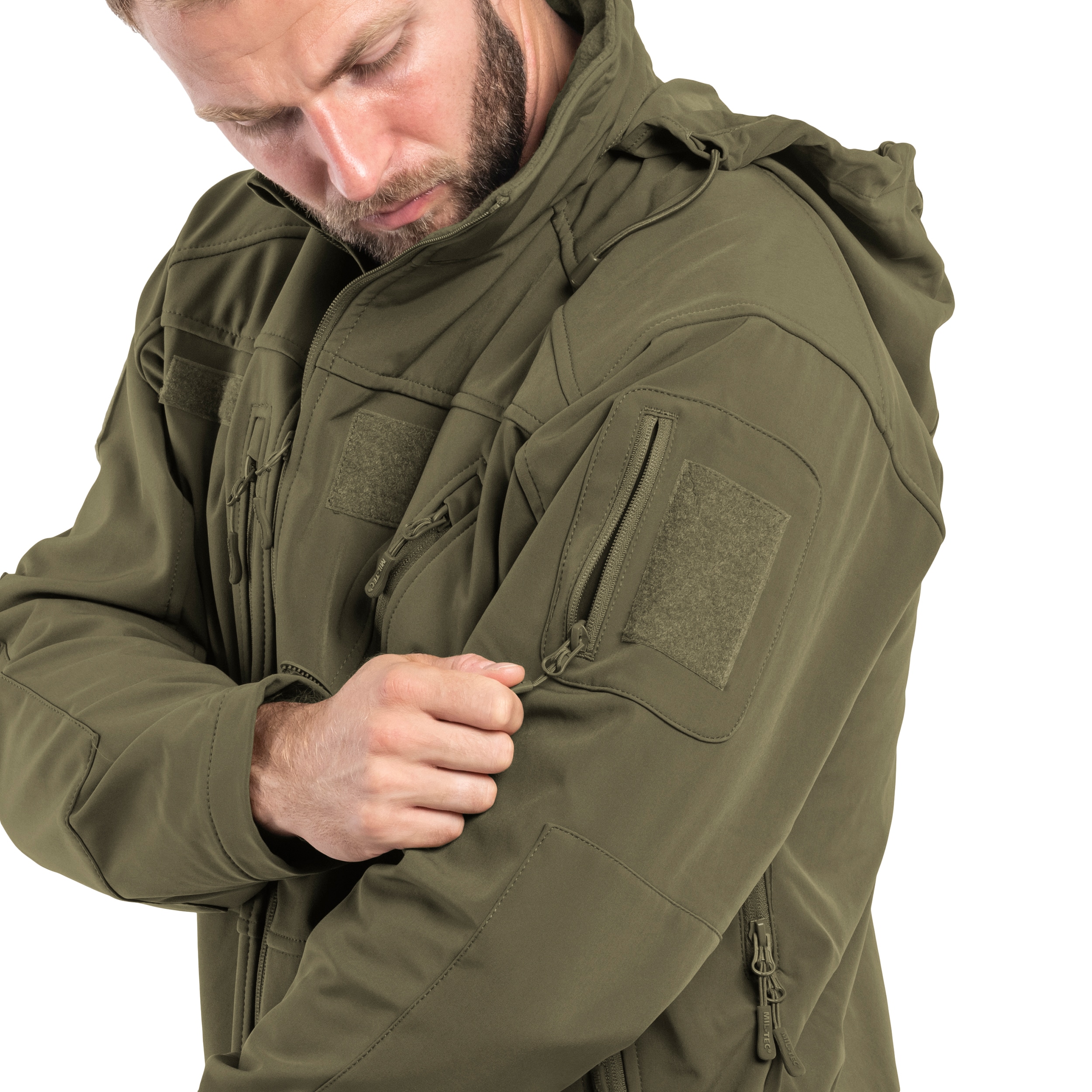 Mil-Tec SCU 14 Softshell -takki - Ranger Green