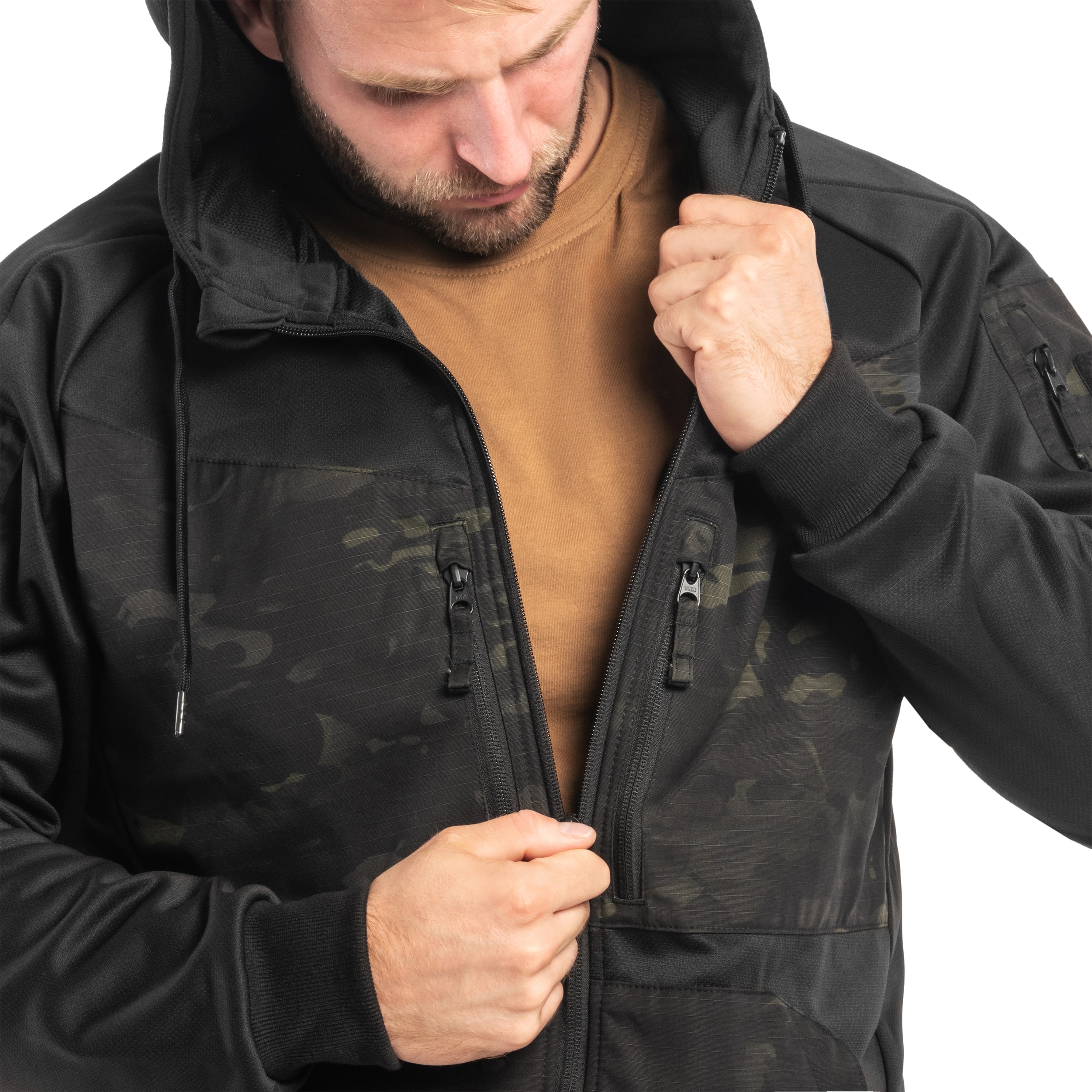 Helikon-Tex Rogue Hoodie - Black/MultiCam Black huppari