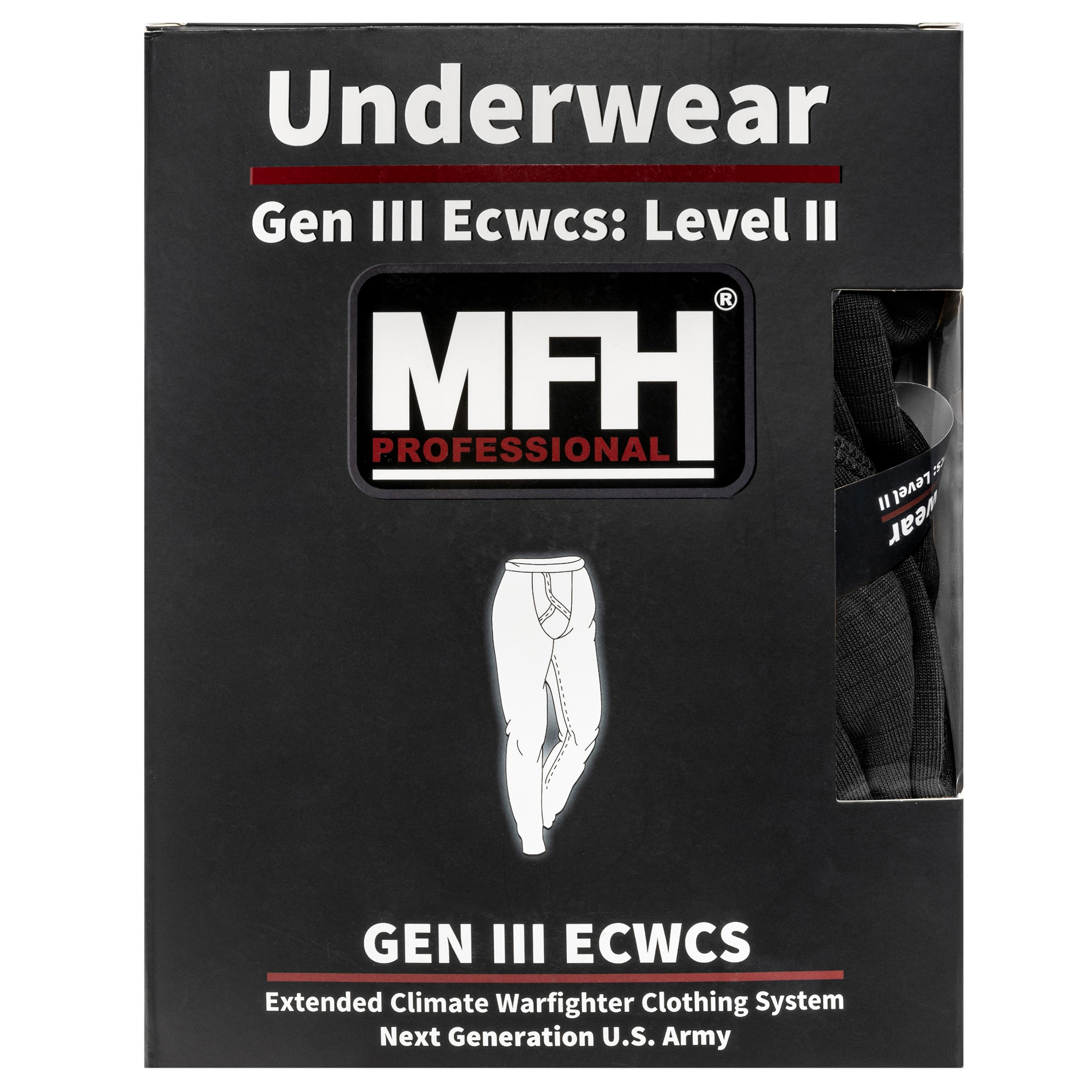 MFH US Level II GEN III Miesten Lämpöleggingsit - Black