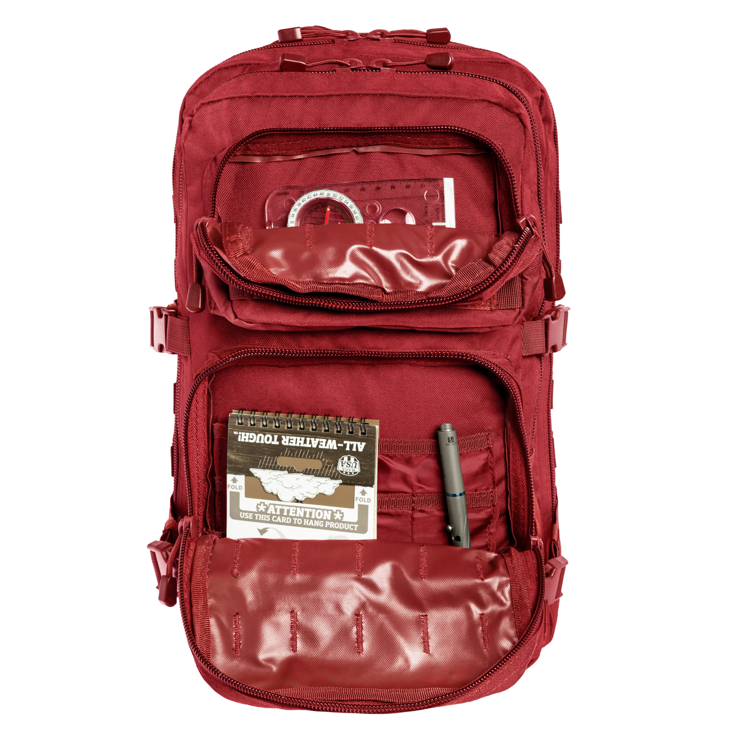 Mil-Tec Assault Pack Large Reppu 36 l - Signal Red