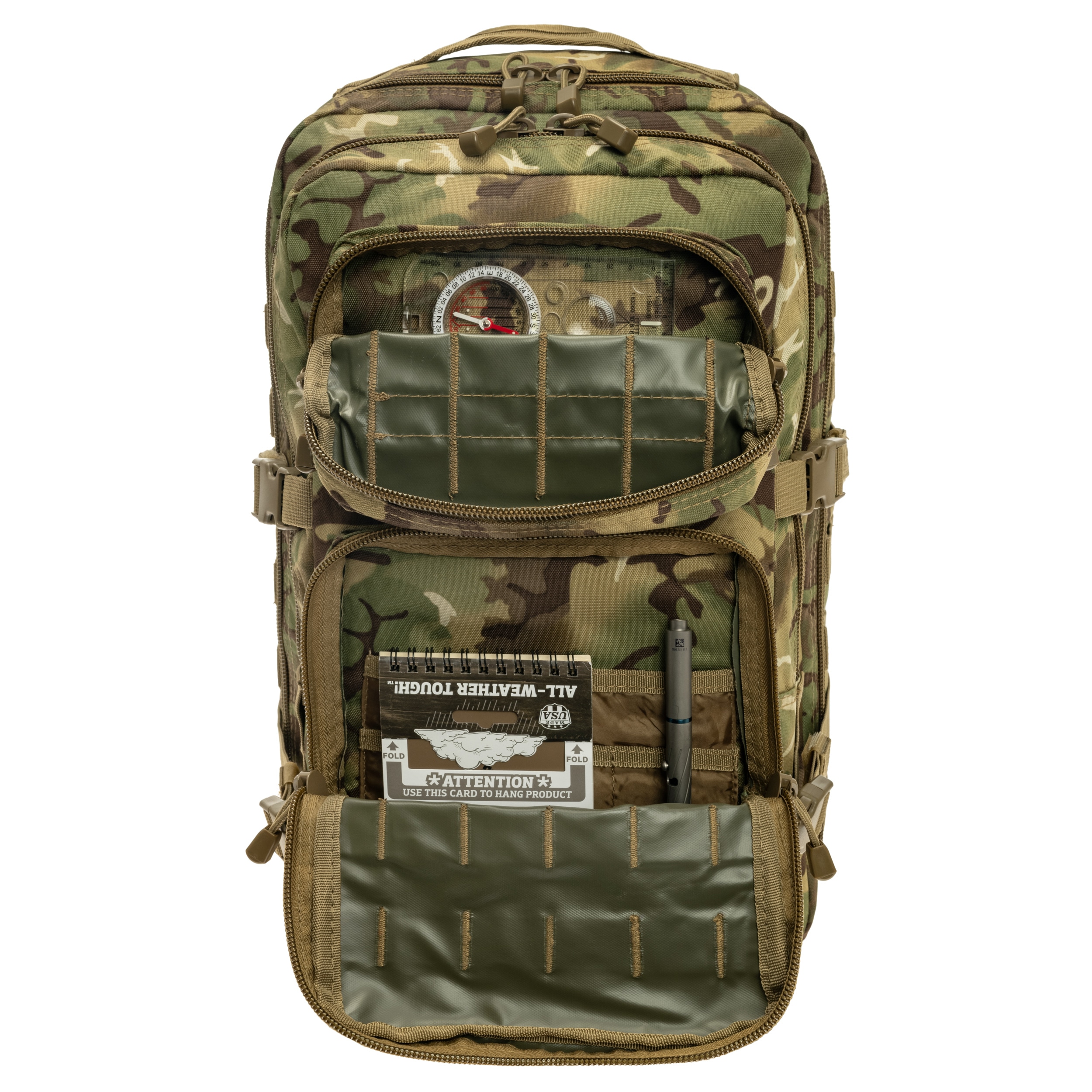 Mil-Tec Assault Pack Large Reppu 36 l - Arid MC Camo