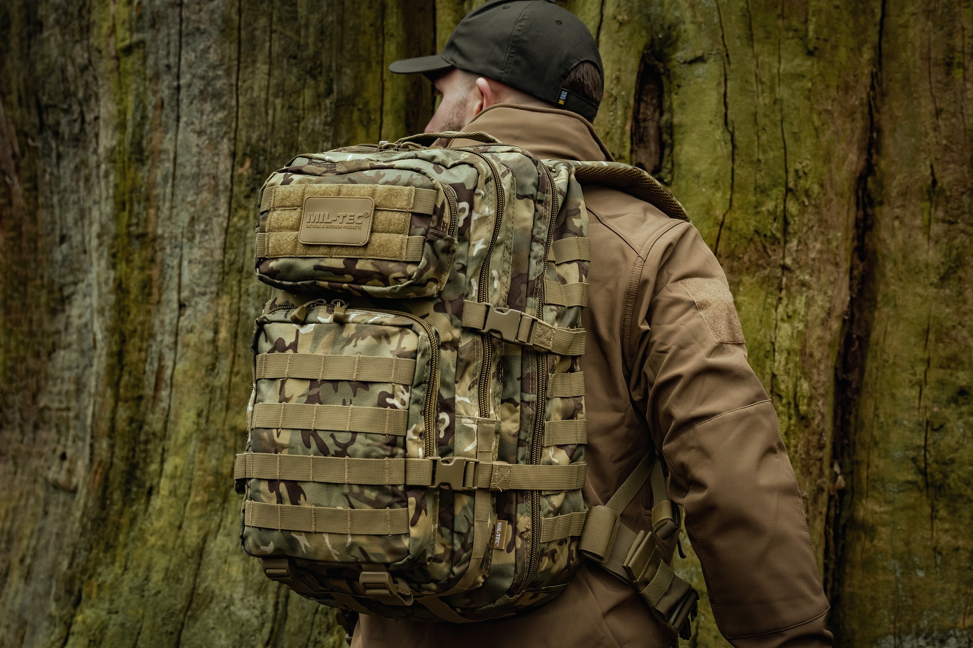 Mil-Tec Assault Pack Large Reppu 36 l - Arid MC Camo