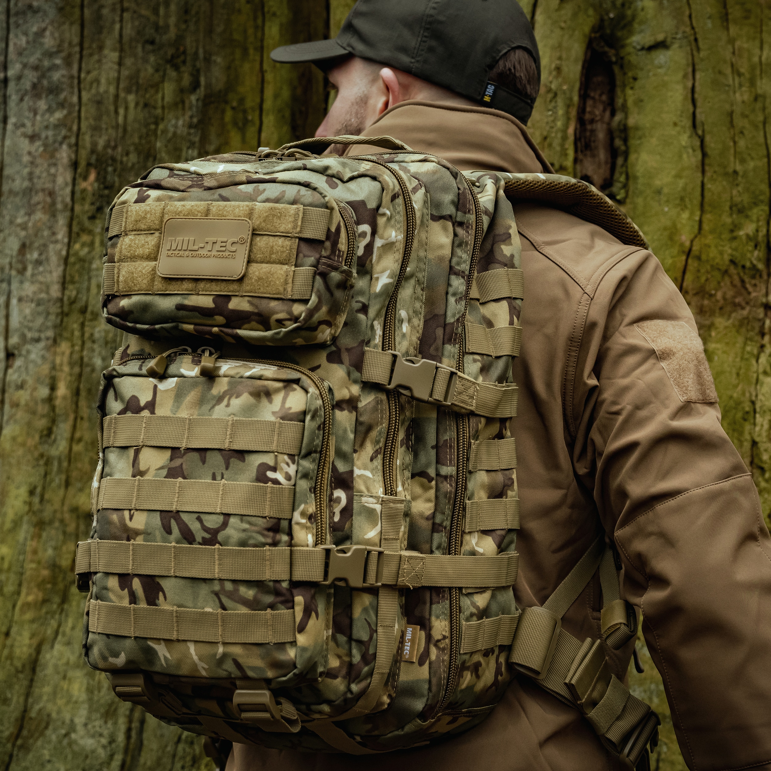 Mil-Tec Assault Pack Small Reppu 20 l - Arid MC Camo