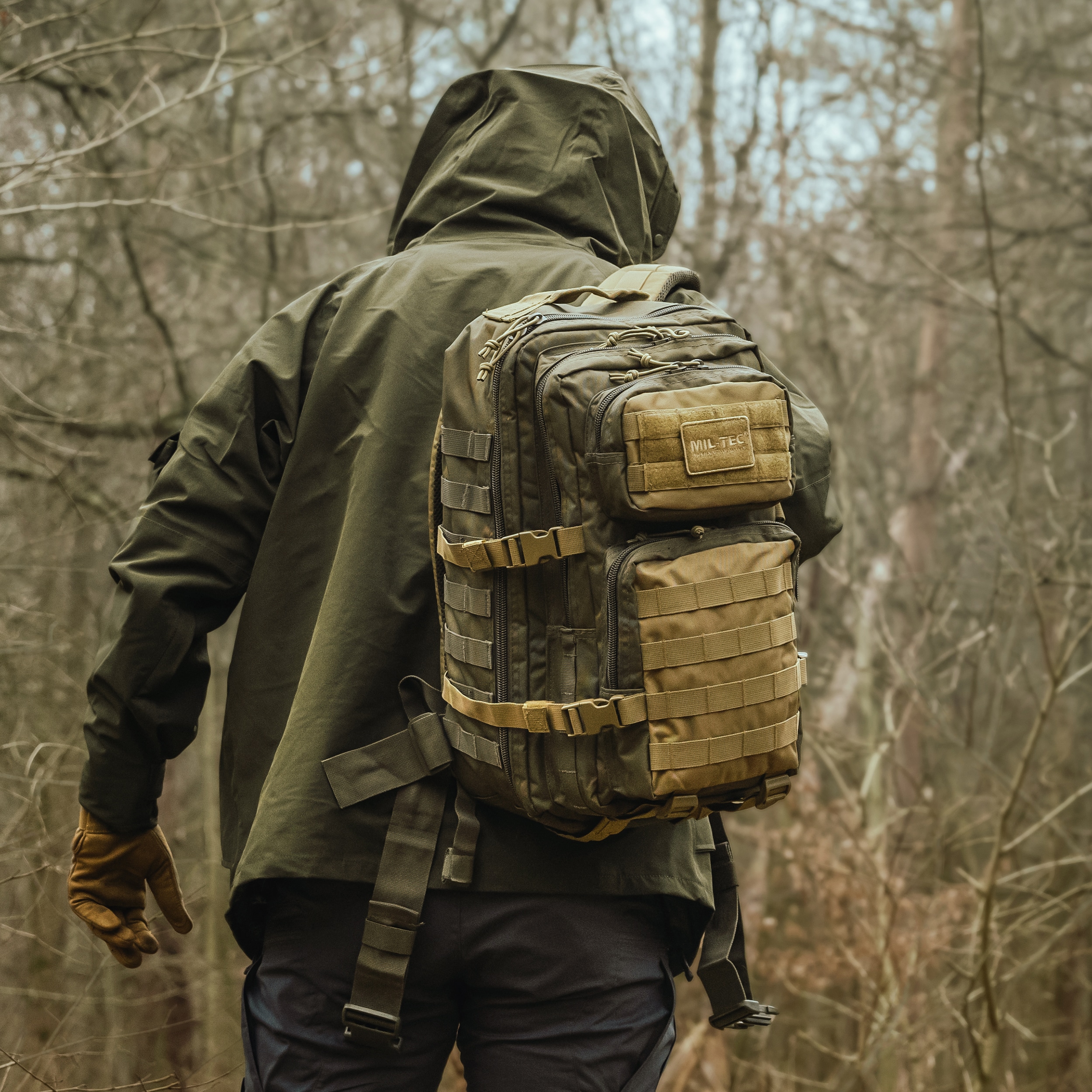 Mil-Tec Assault Pack Small 20 l Reppu - Ranger Green/Coyote