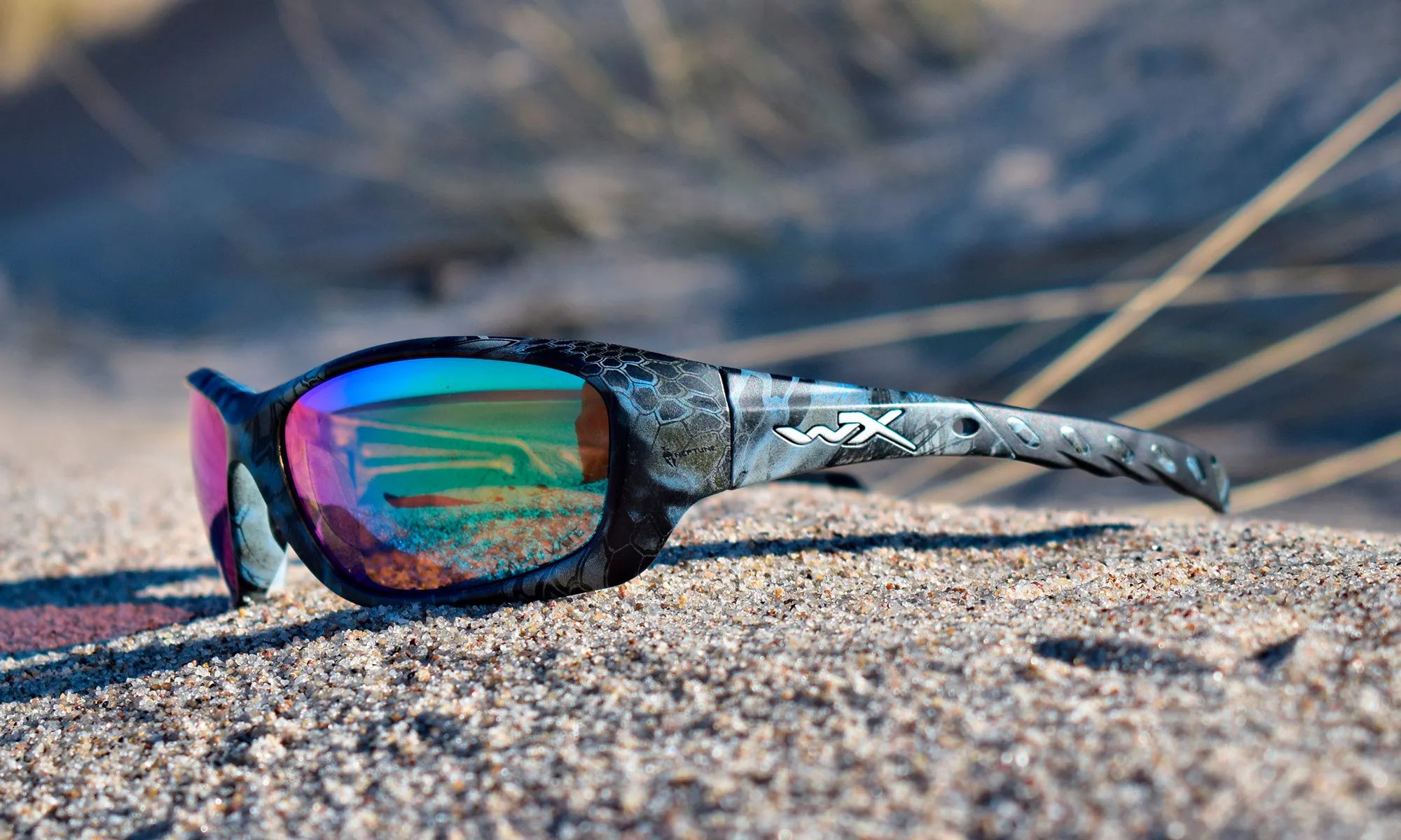Wiley X Gravity - Captivate Polarized Green Mirror / Kryptek Neptune Suojalasit