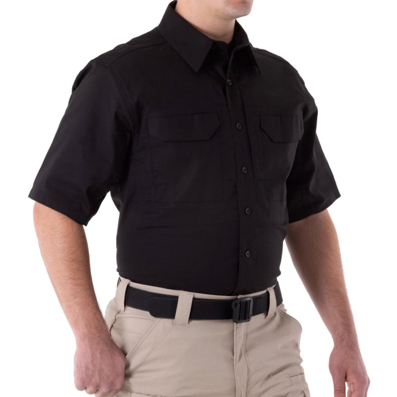 First Tactical V2 Tactical Lyhythihainen Taktinen Paita - Black