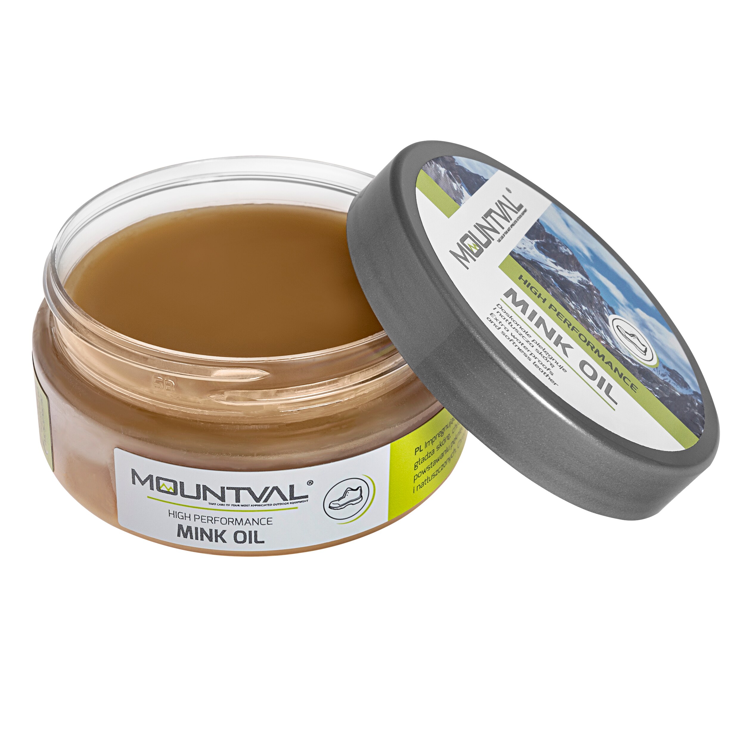 Mountval Mink Oil Kengänhoitovaha 100 ml - Väritön