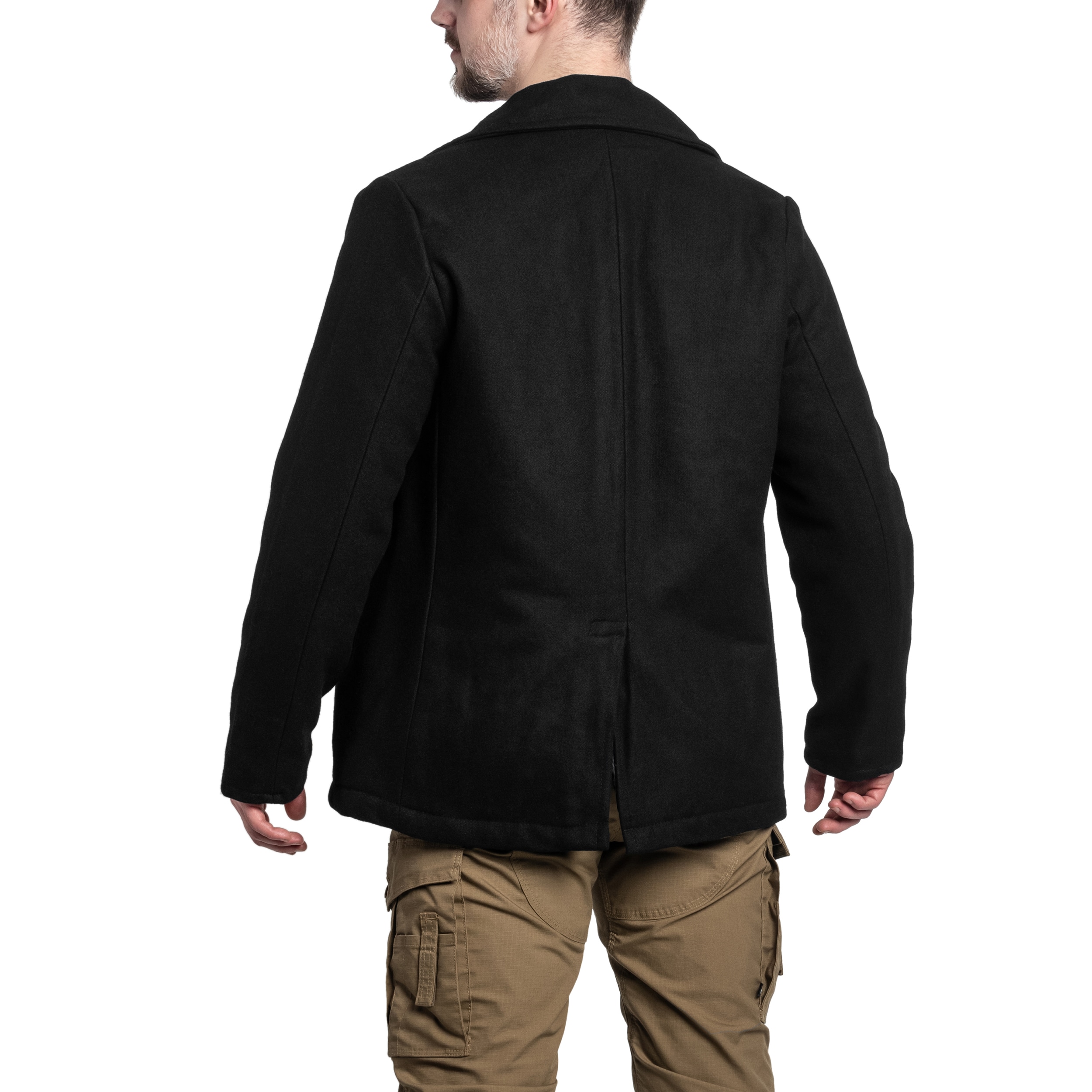 Brandit Pea Coat - Black Villakangastakki