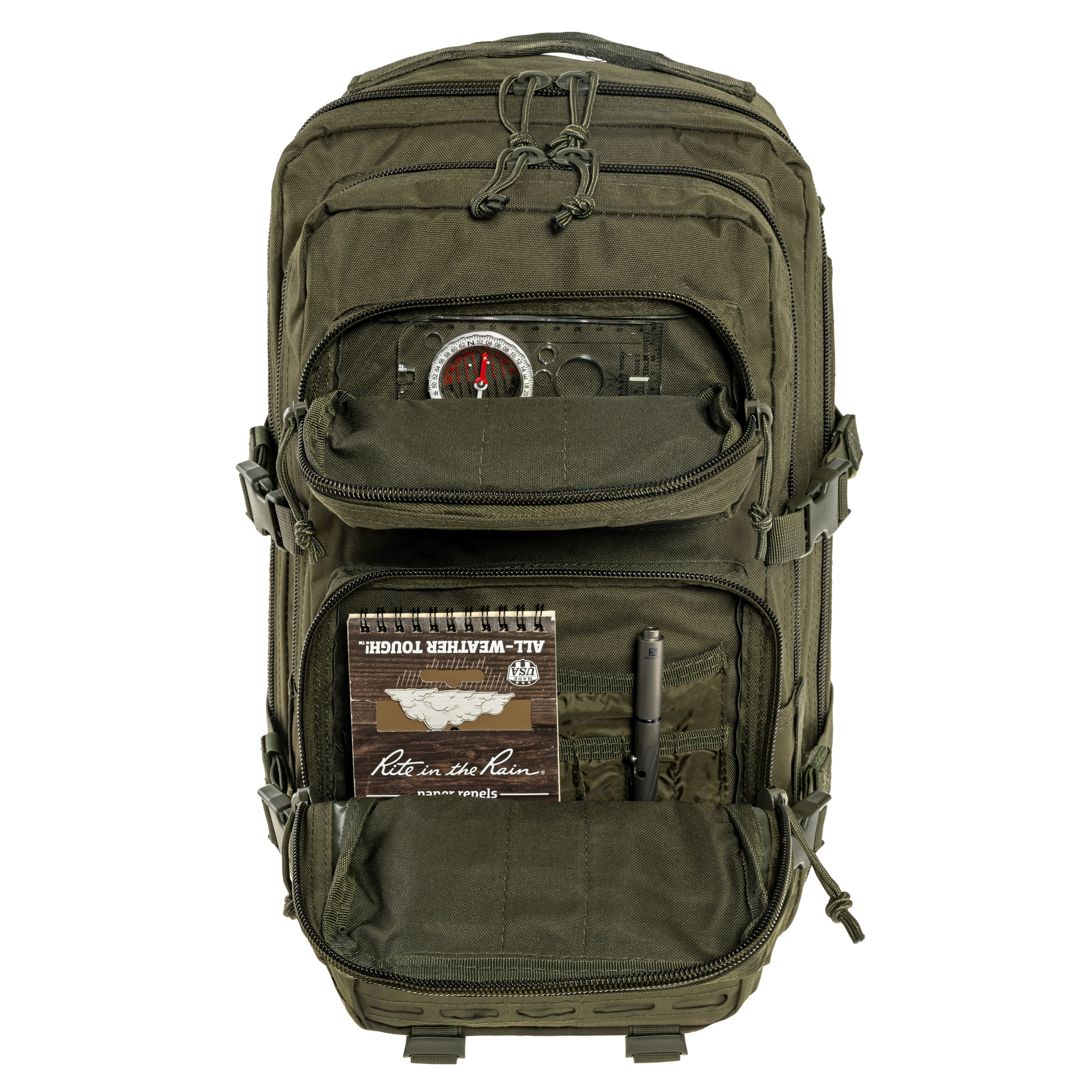 Mil-Tec Assault Pack Laser Cut Large 36 l Reppu - Olive