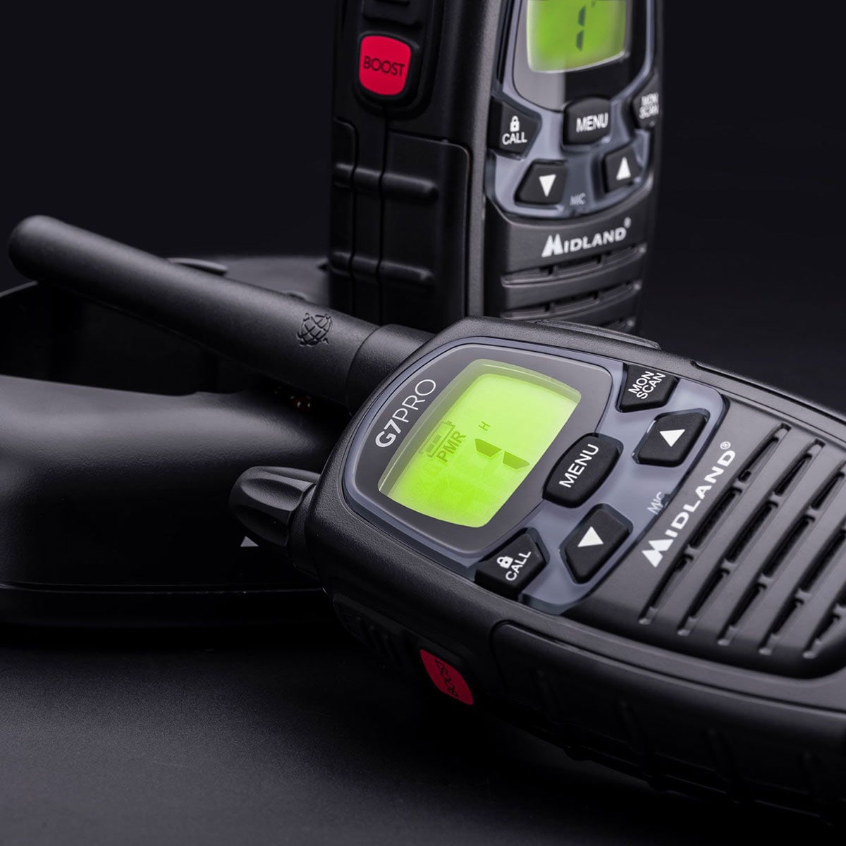 Midland G7 Pro PMR Radiopuhelin 2 kpl - Black