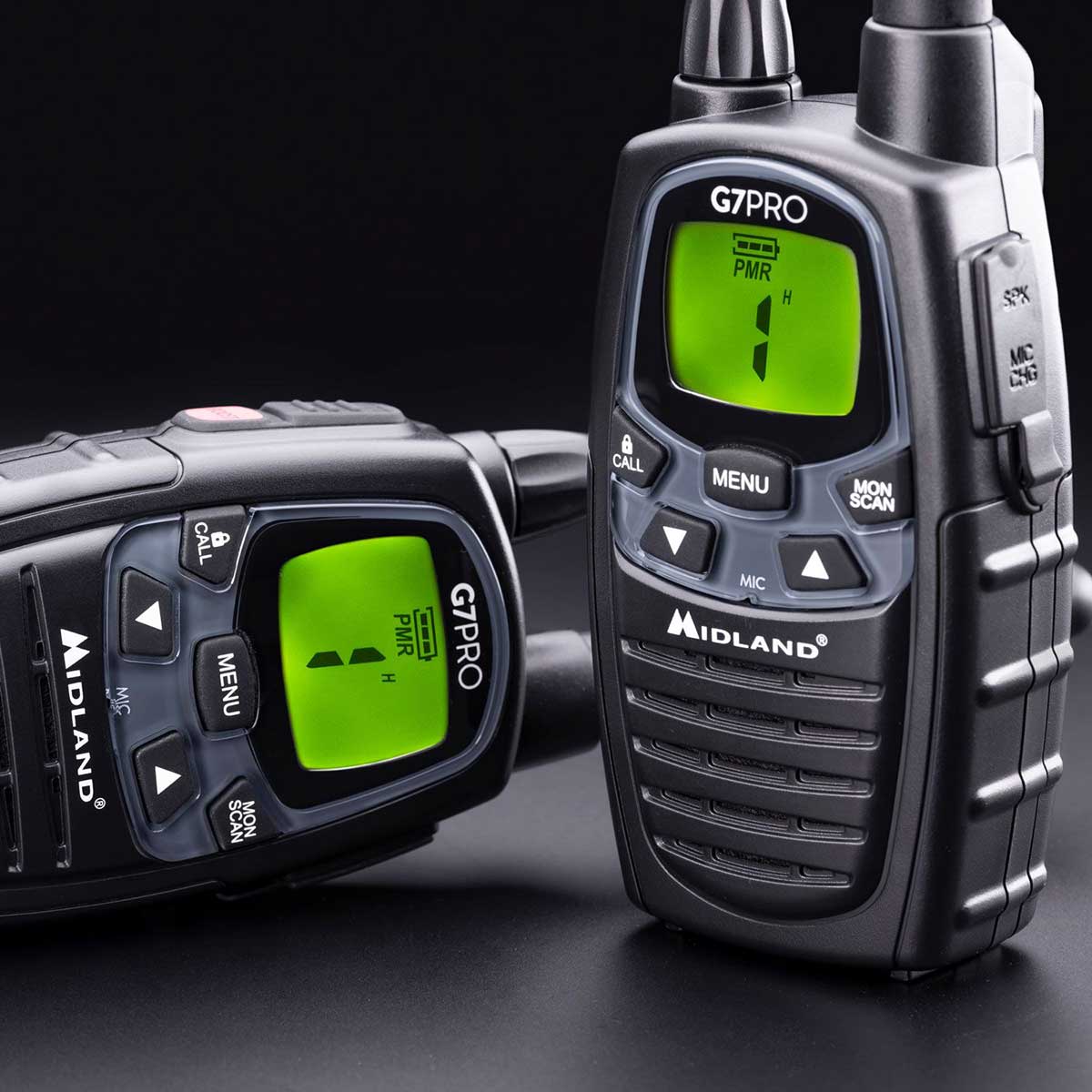 Midland G7 Pro PMR Radiopuhelin 2 kpl - Black