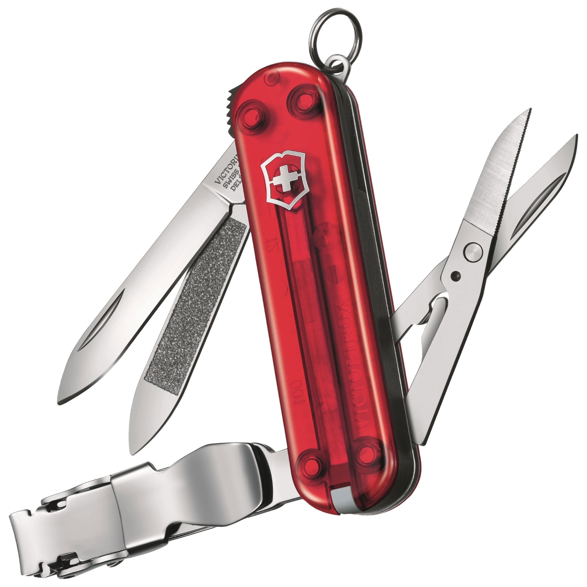 Victorinox Nail Clip 580 Linkkuveitsi - Transparent Red