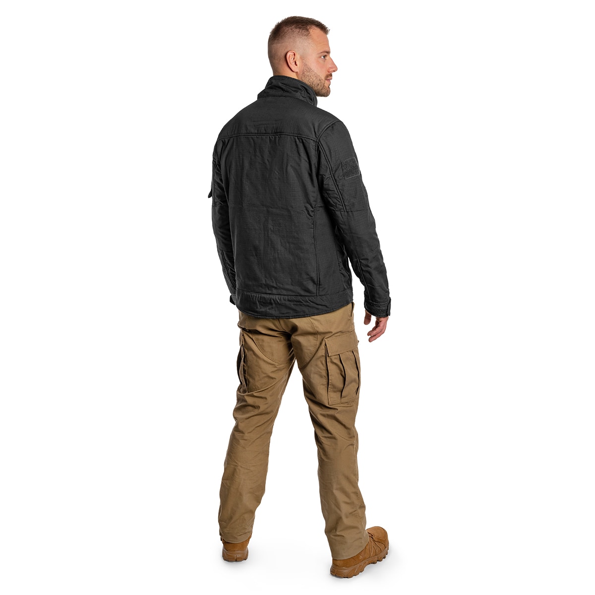 Brandit Fleecejacket Ripstop - Black Fleece-takki