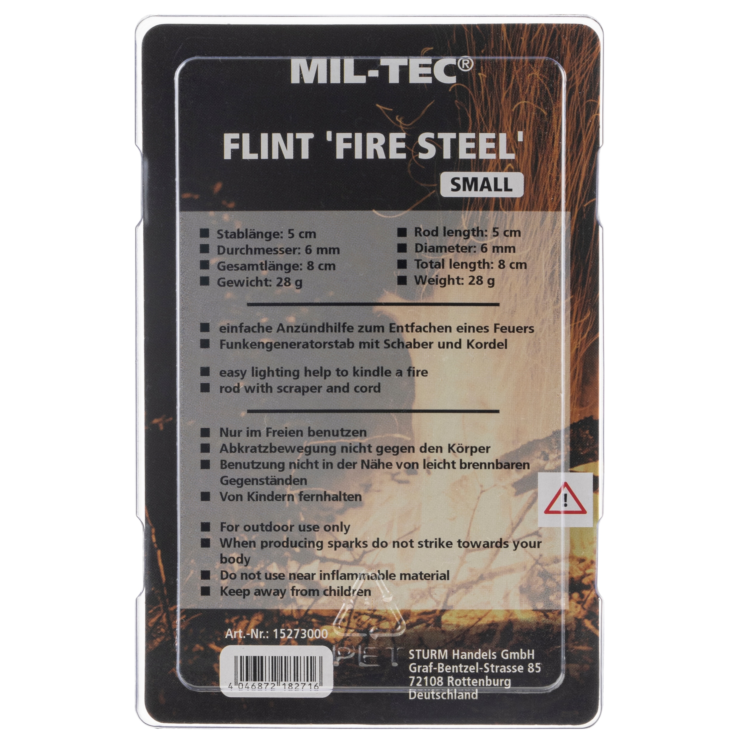 Mil-Tec Fire Steel Small Tulukset