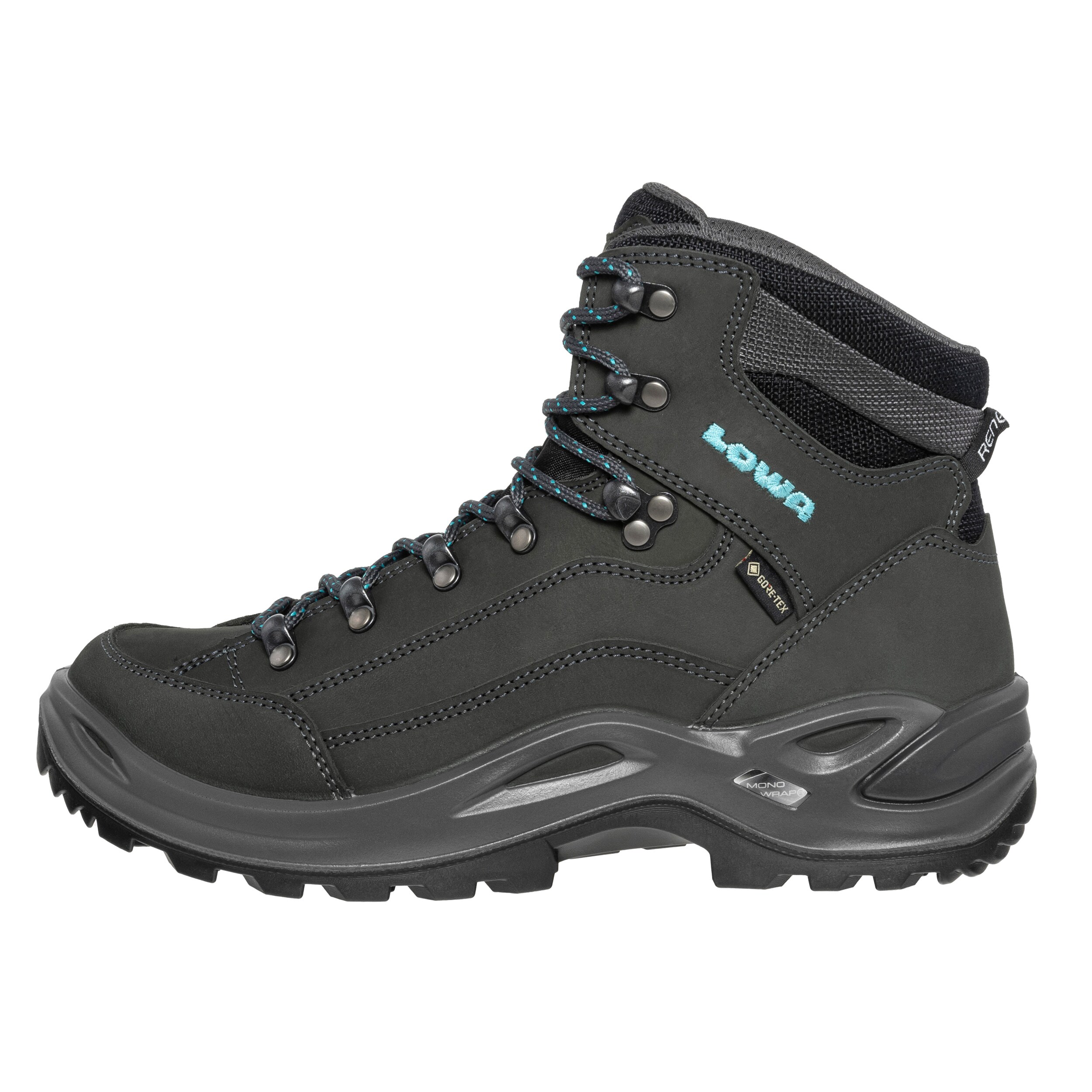 Lowa Renegade GTX MID Naisten Kengät - Asphalt/Turquoise