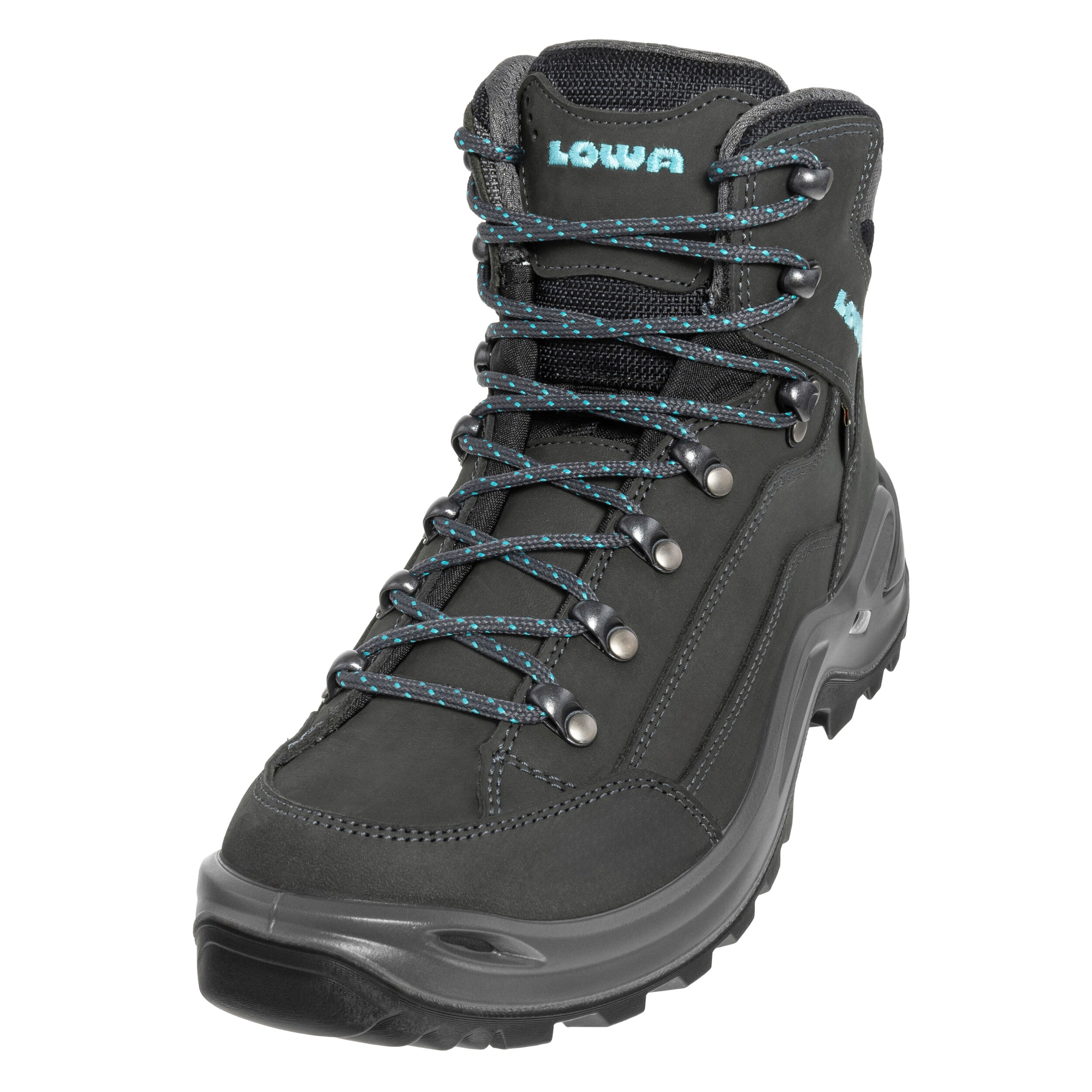 Lowa Renegade GTX MID Naisten Kengät - Asphalt/Turquoise