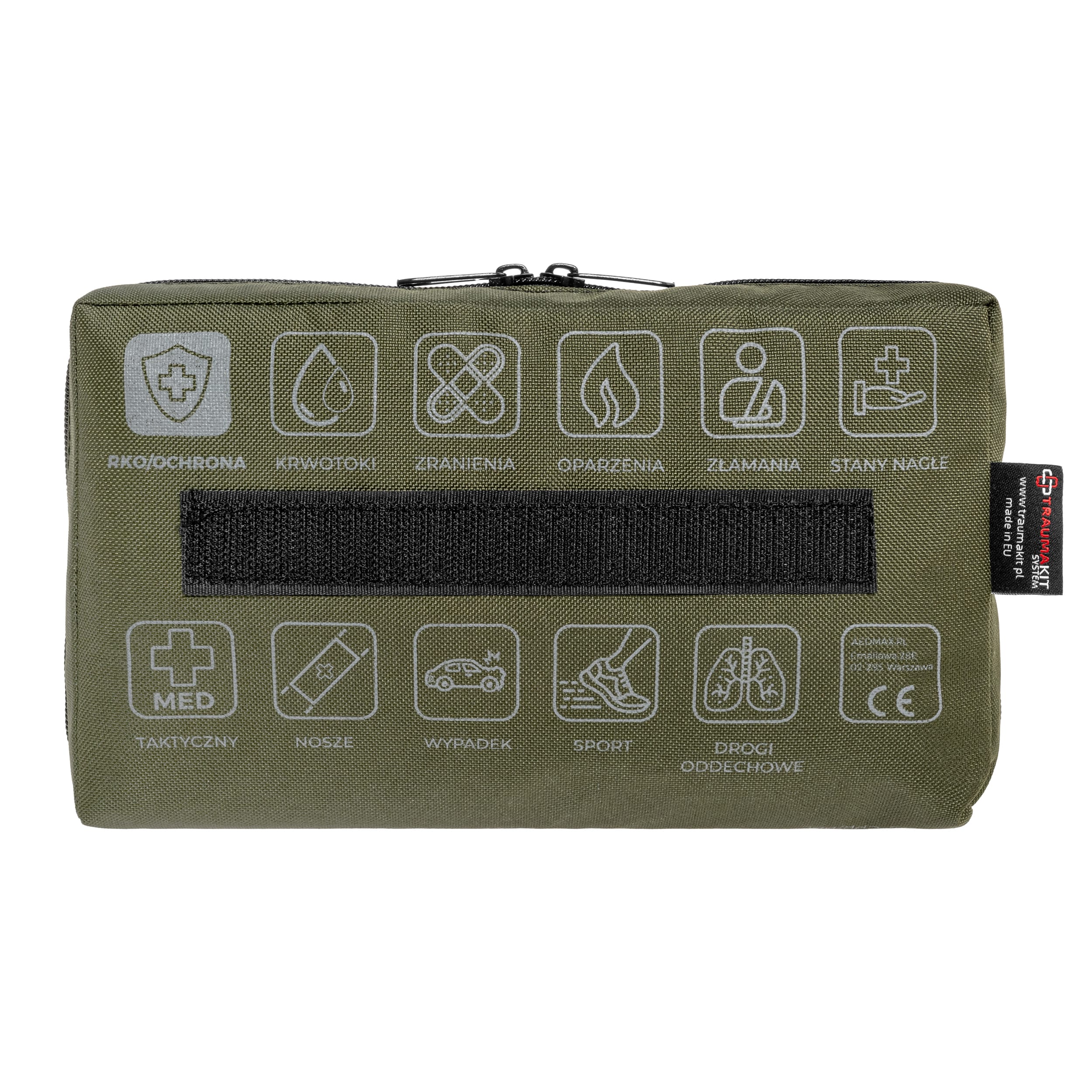 AedMax Trauma Kit A Moduulimallinen Ensiapulaukku RKO/Henkilösuojaus - Green