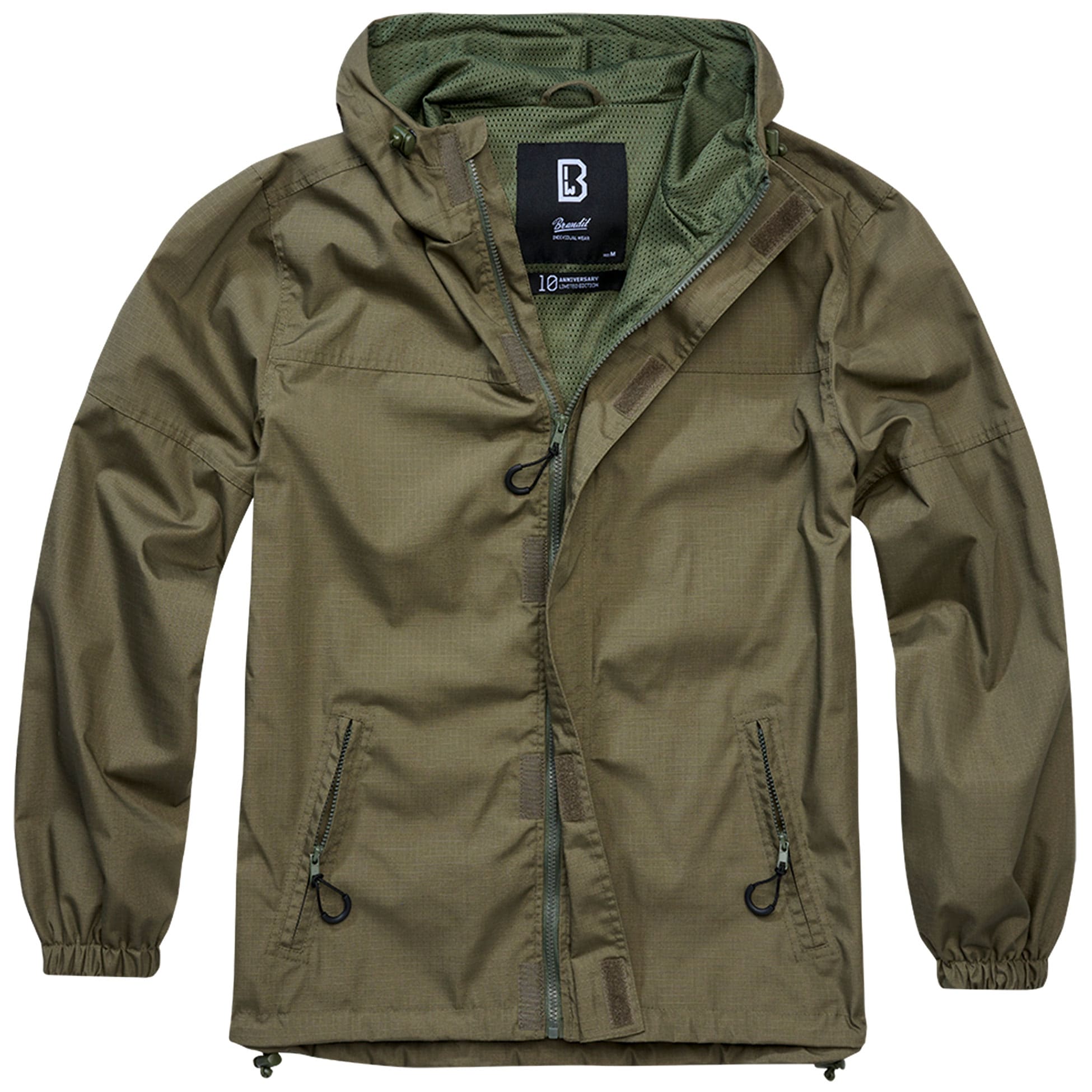 Brandit Summer Windbreaker Frontzip Ripstop Takki - Olive