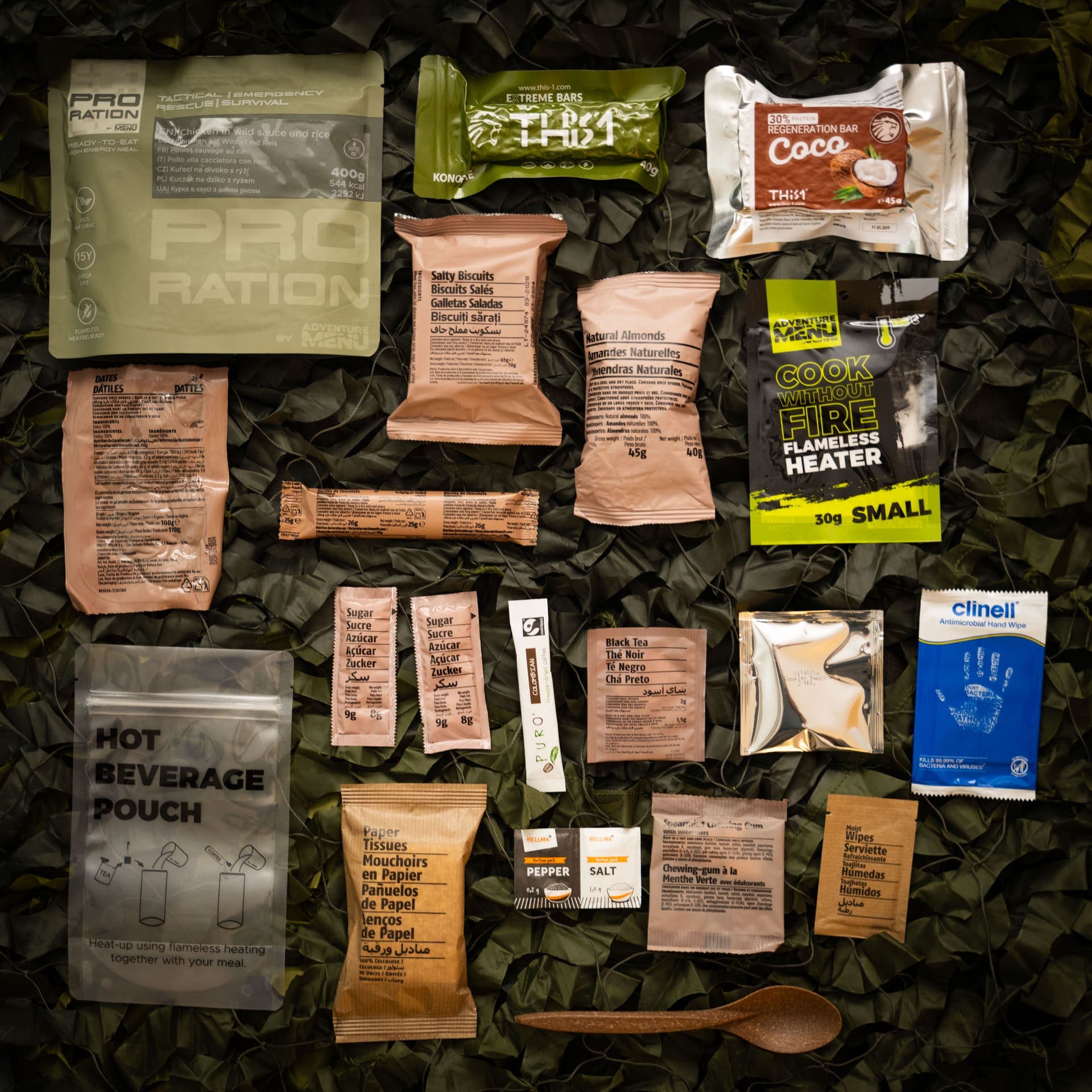 Pro Ration Ultimate Tactical Ration Half-Day Annostelupakkaus - Menu III