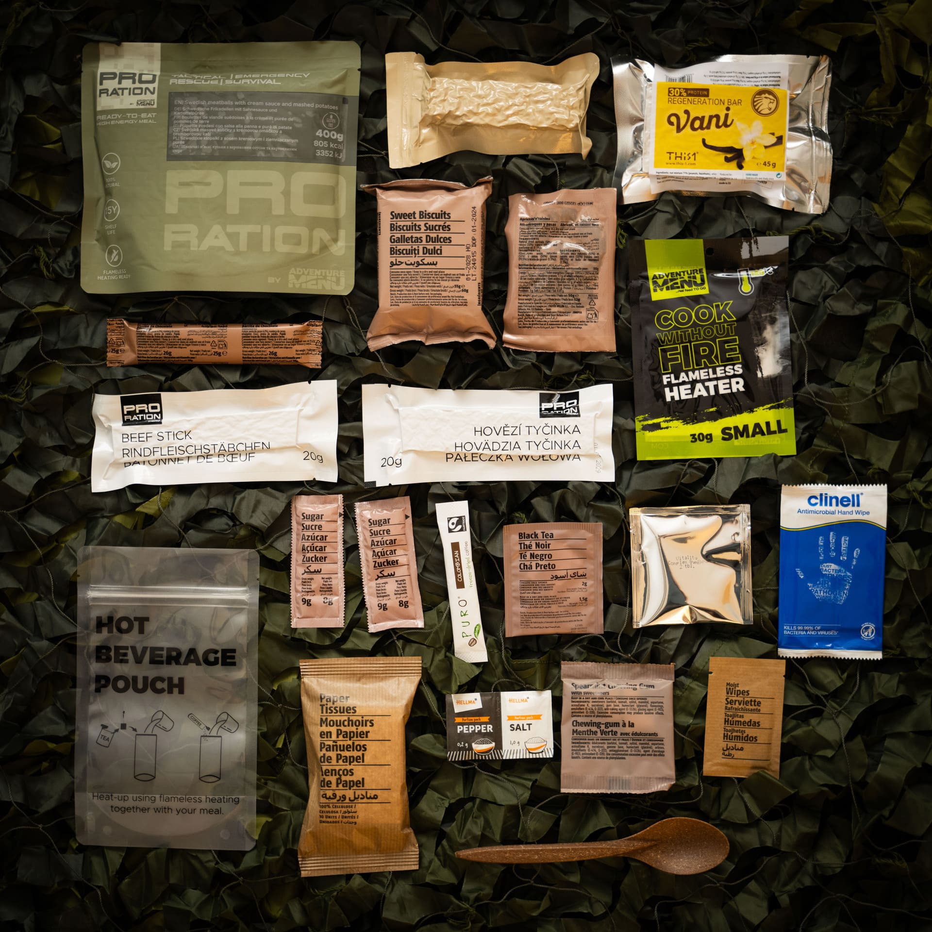 Pro Ration Ultimate Tactical Ration Half-Day Ruoakintopakkaus - Menu V
