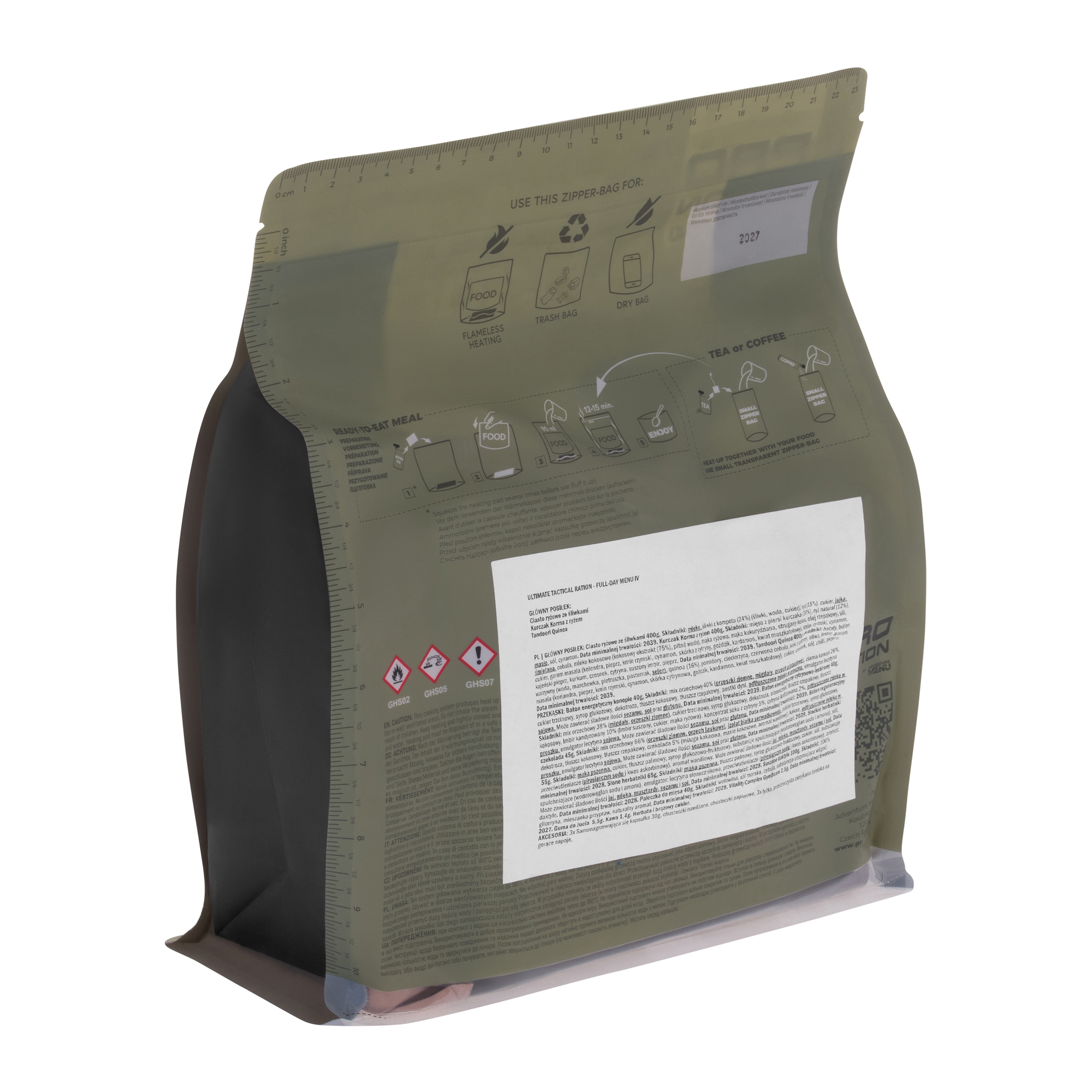 Pro Ration Ultimate Tactical Ration Full-Day Menu IV Kenttäannos
