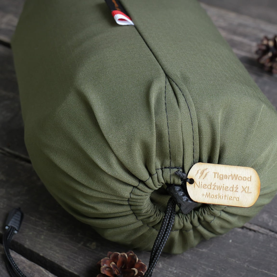 TigerWood Niedźwiedź XL Leiriyöri Olive - hyttysverkolla Single Zip