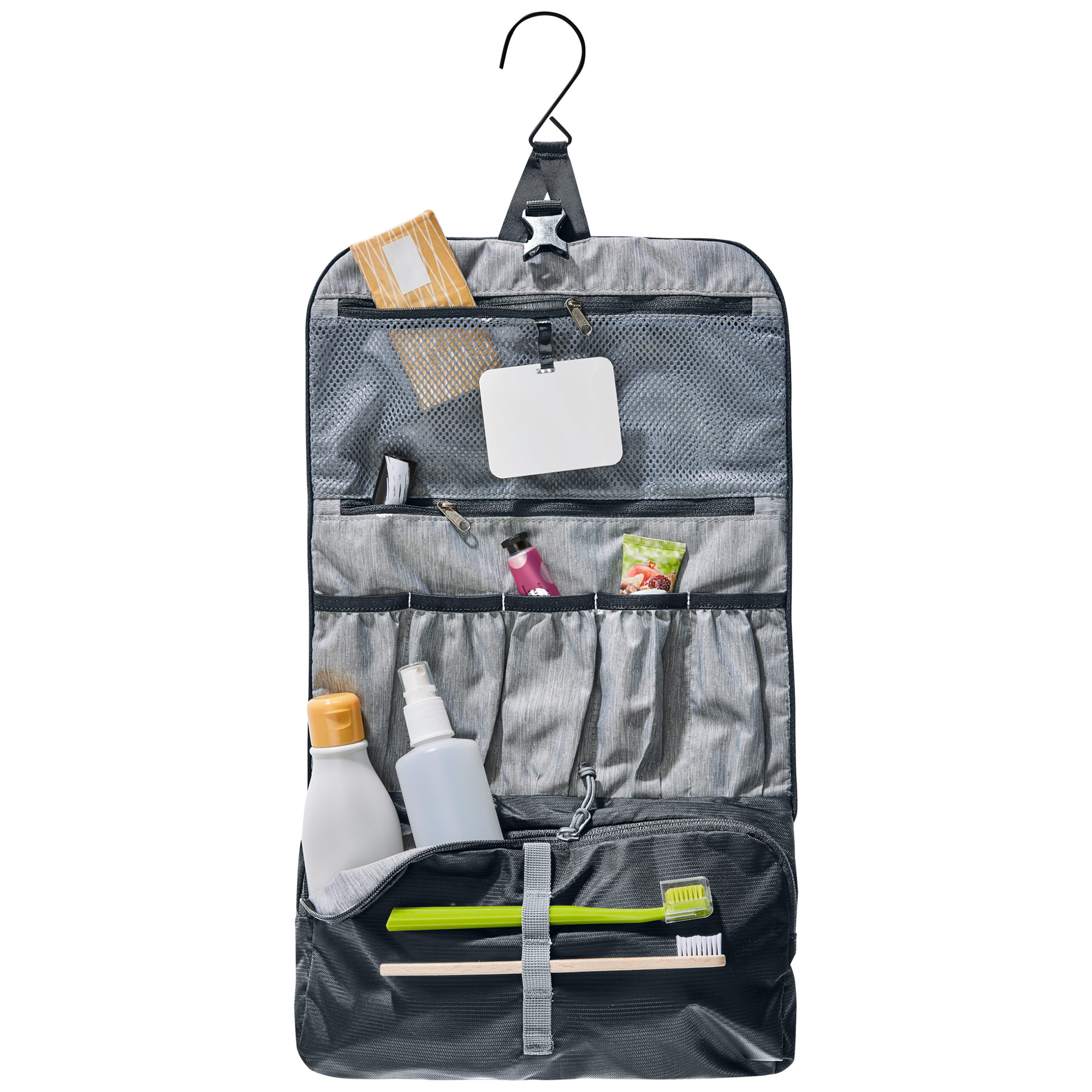 Deuter Wash Bag II Taitettava Matkapussi - Black/White Logo