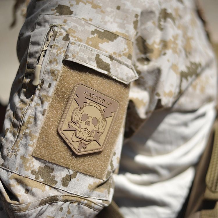 Hazard 4 Operator Skull Patch 3D - Coyote